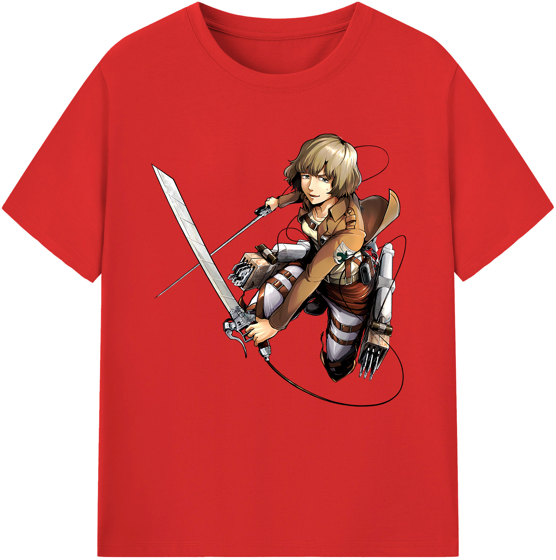 （画像用） 進撃の巨人 ヒツチ Attack on Titan Hitch レディースカジュアルプリントTシャツ（綿100％）
