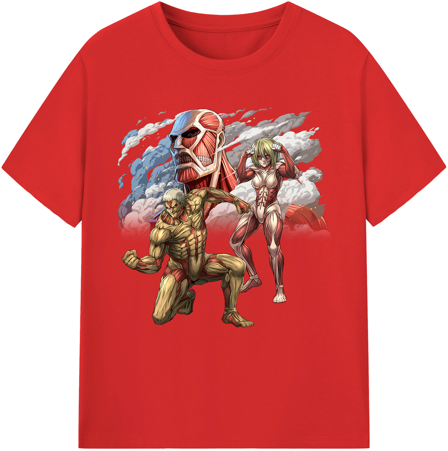 （画像用） 進撃の巨人 Attack on Titan レディースカジュアルプリントTシャツ（綿100％）