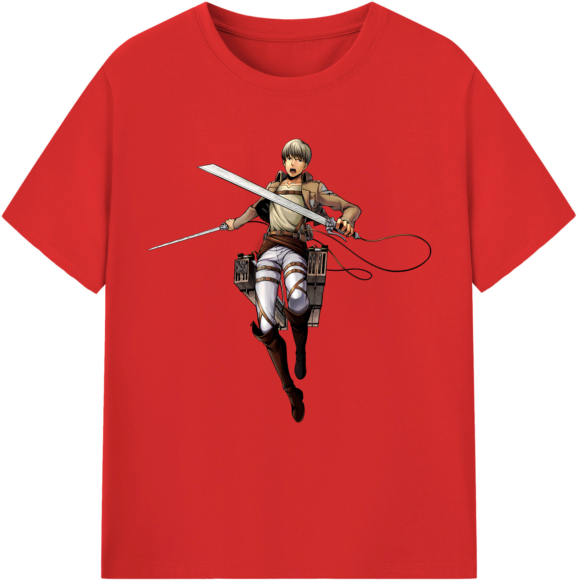 （画像用） 進撃の巨人 Attack on Titan レディースカジュアルプリントTシャツ（綿100％）