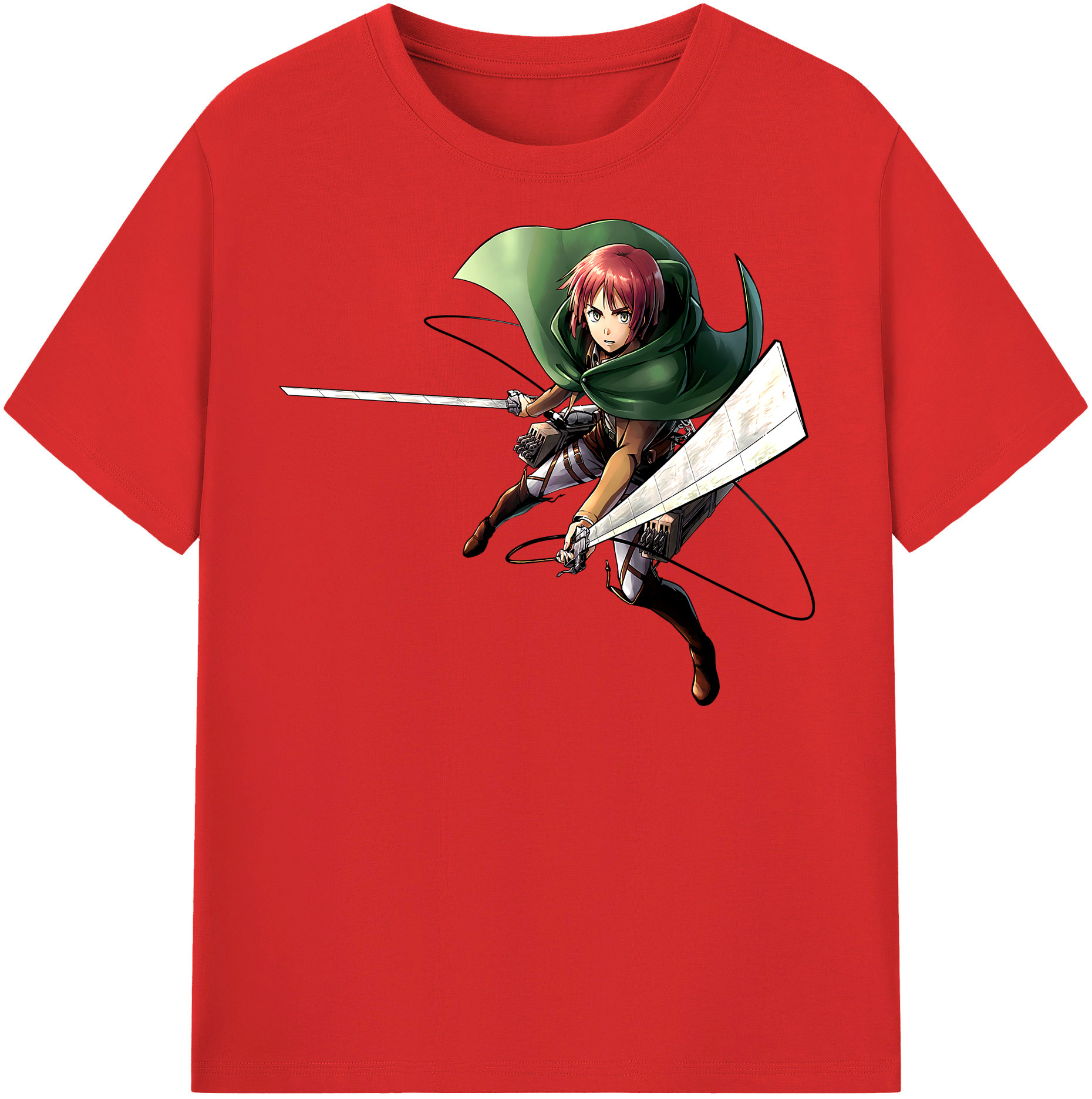 （画像用） 進撃の巨人 Attack on Titan レディースカジュアルプリントTシャツ（綿100％）