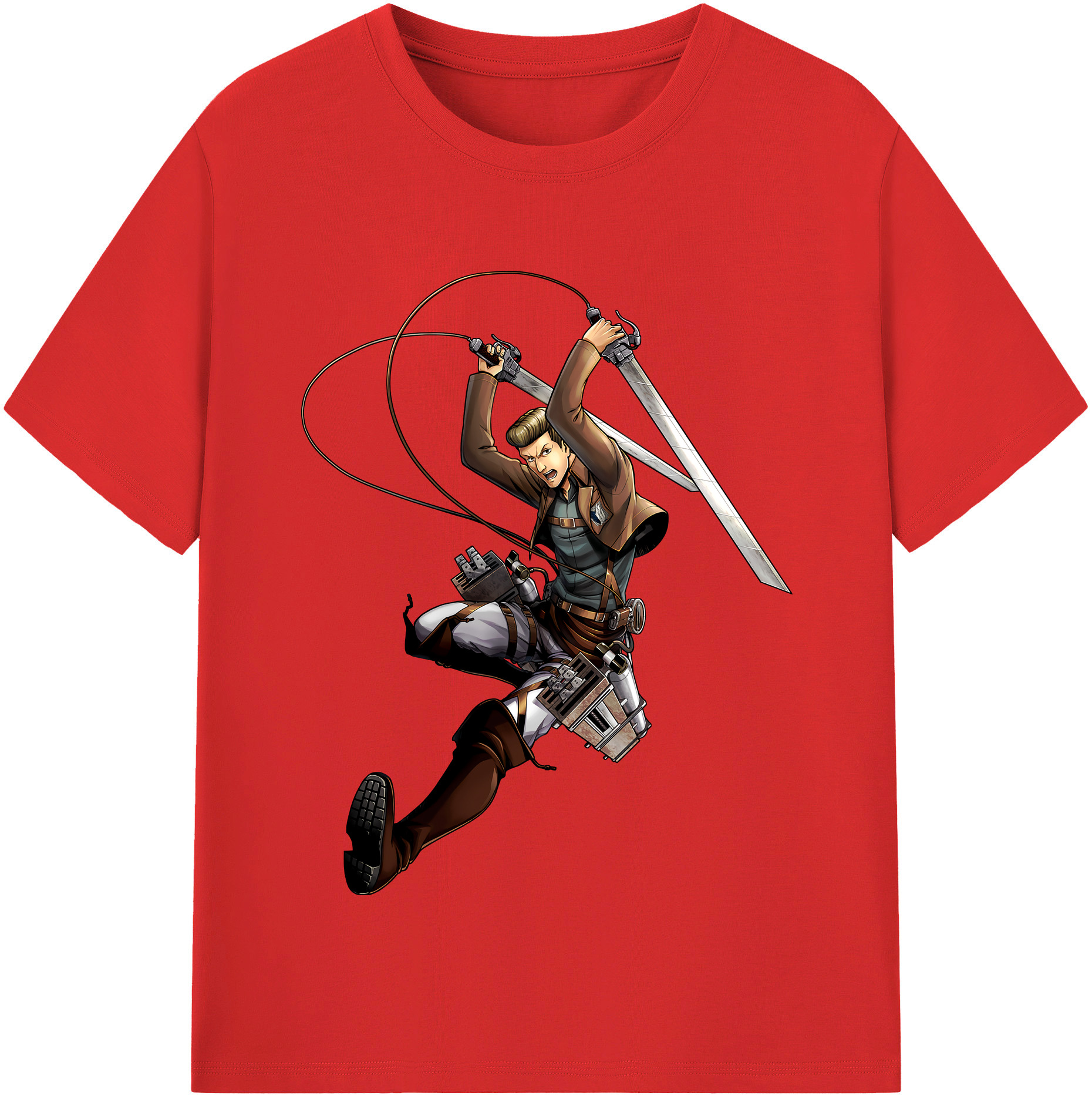 （画像用） 進撃の巨人 Attack on Titan レディースカジュアルプリントTシャツ（綿100％）