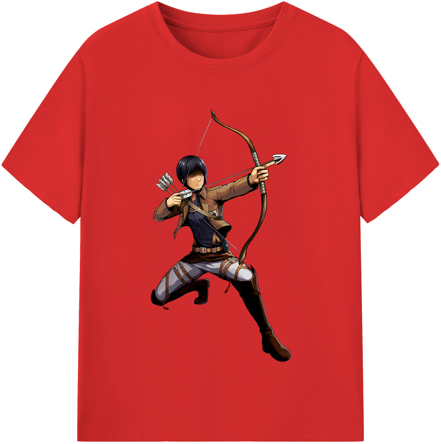 （画像用） 進撃の巨人 Attack on Titan レディースカジュアルプリントTシャツ（綿100％）