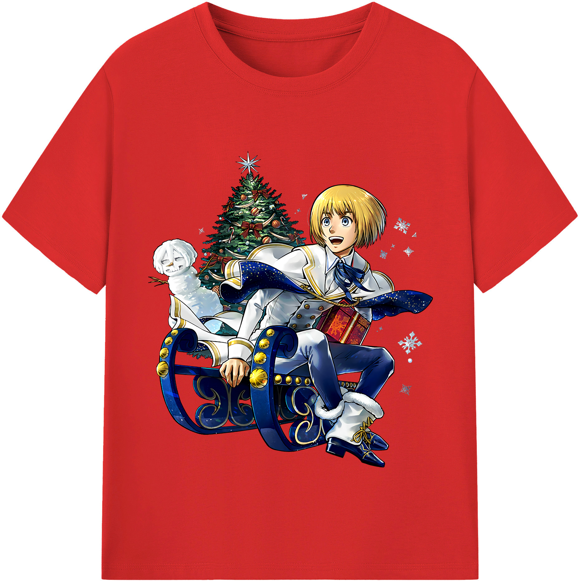 （画像用） 進撃の巨人 アルミン·アルレルト Attack on Titan Armin Arlert レディースカジュアルプリントTシャツ（綿100％）
