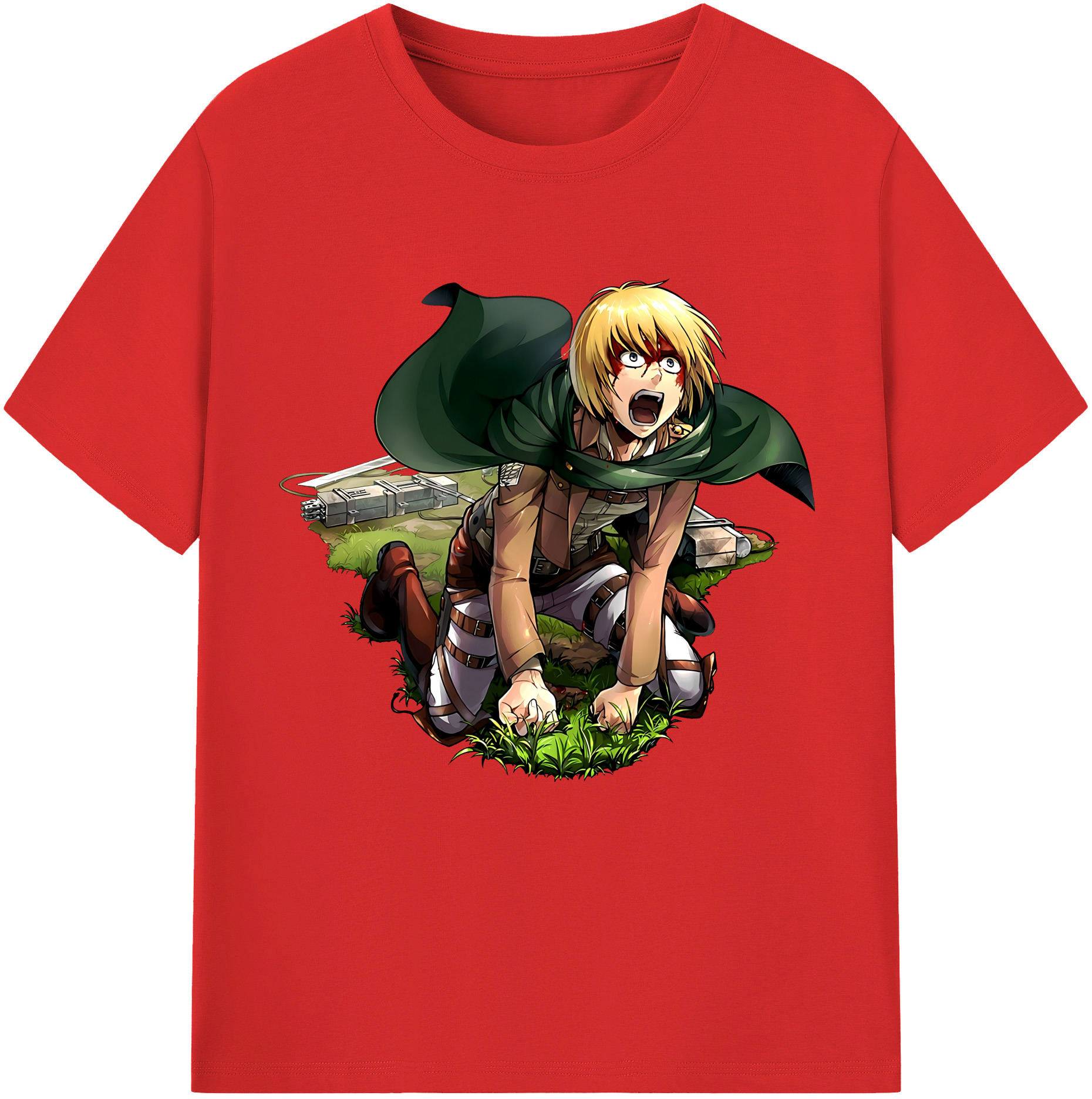 （画像用） 進撃の巨人 アルミン·アルレルト Attack on Titan Armin Arlert レディースカジュアルプリントTシャツ（綿100％）