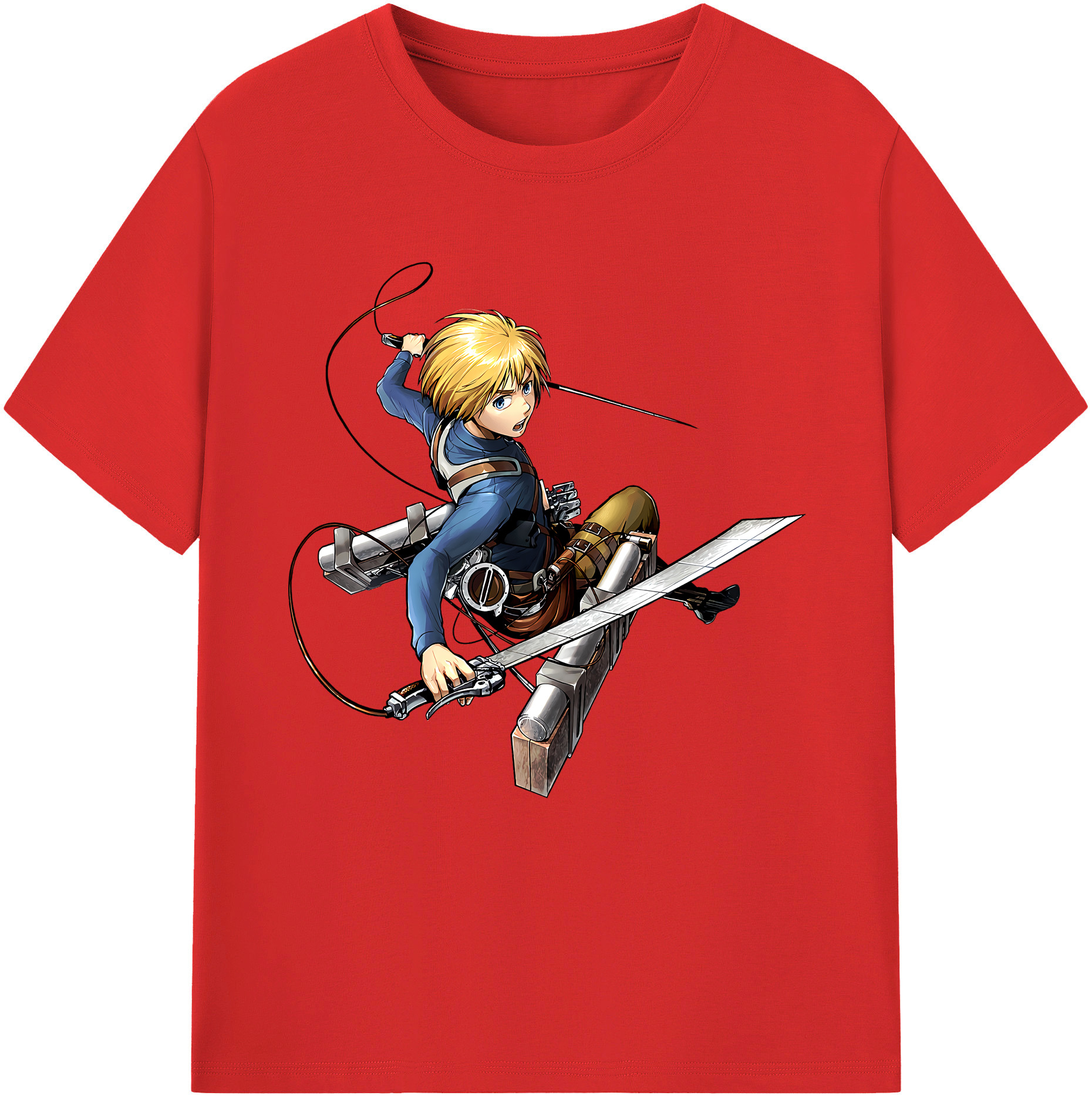（画像用） 進撃の巨人 アルミン·アルレルト Attack on Titan Armin Arlert レディースカジュアルプリントTシャツ（綿100％）