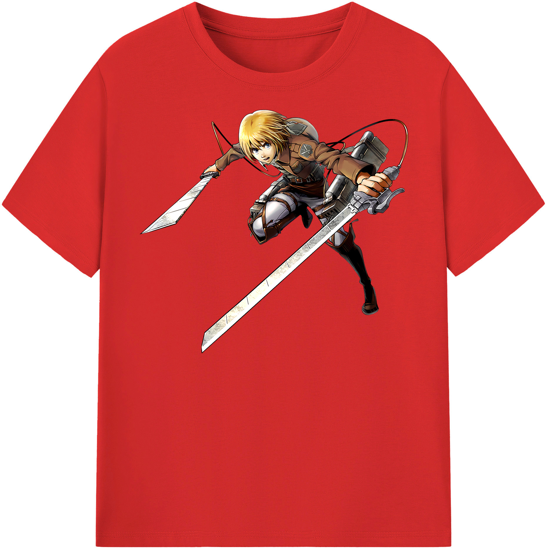 （画像用） 進撃の巨人 アルミン·アルレルト Attack on Titan Armin Arlert レディースカジュアルプリントTシャツ（綿100％）