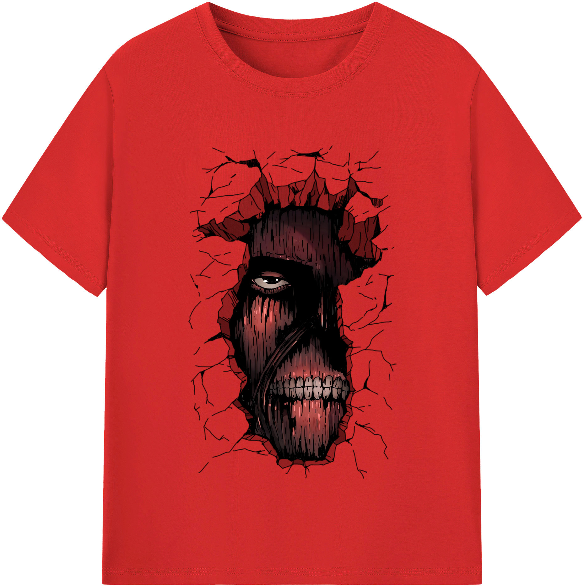 （画像用） 進撃の巨人 Attack on Titan レディースカジュアルプリントTシャツ（綿100％）