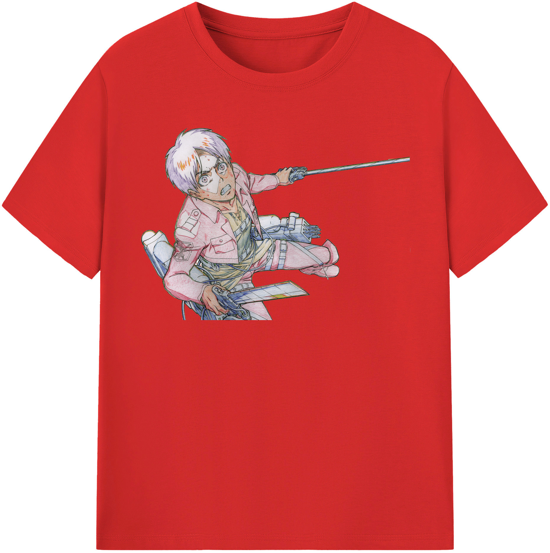 （画像用） 進撃の巨人 エレン･イェーガー Attack on Titan Eren Jäger レディースカジュアルプリントTシャツ（綿100％）