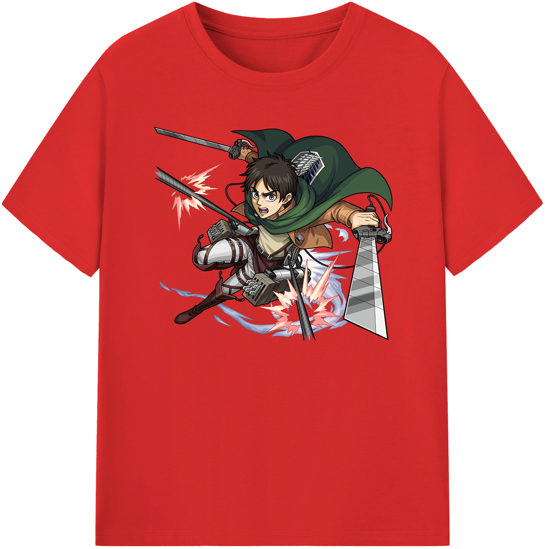 （画像用） 進撃の巨人 エレン･イェーガー Attack on Titan Eren Jäger レディースカジュアルプリントTシャツ（綿100％）