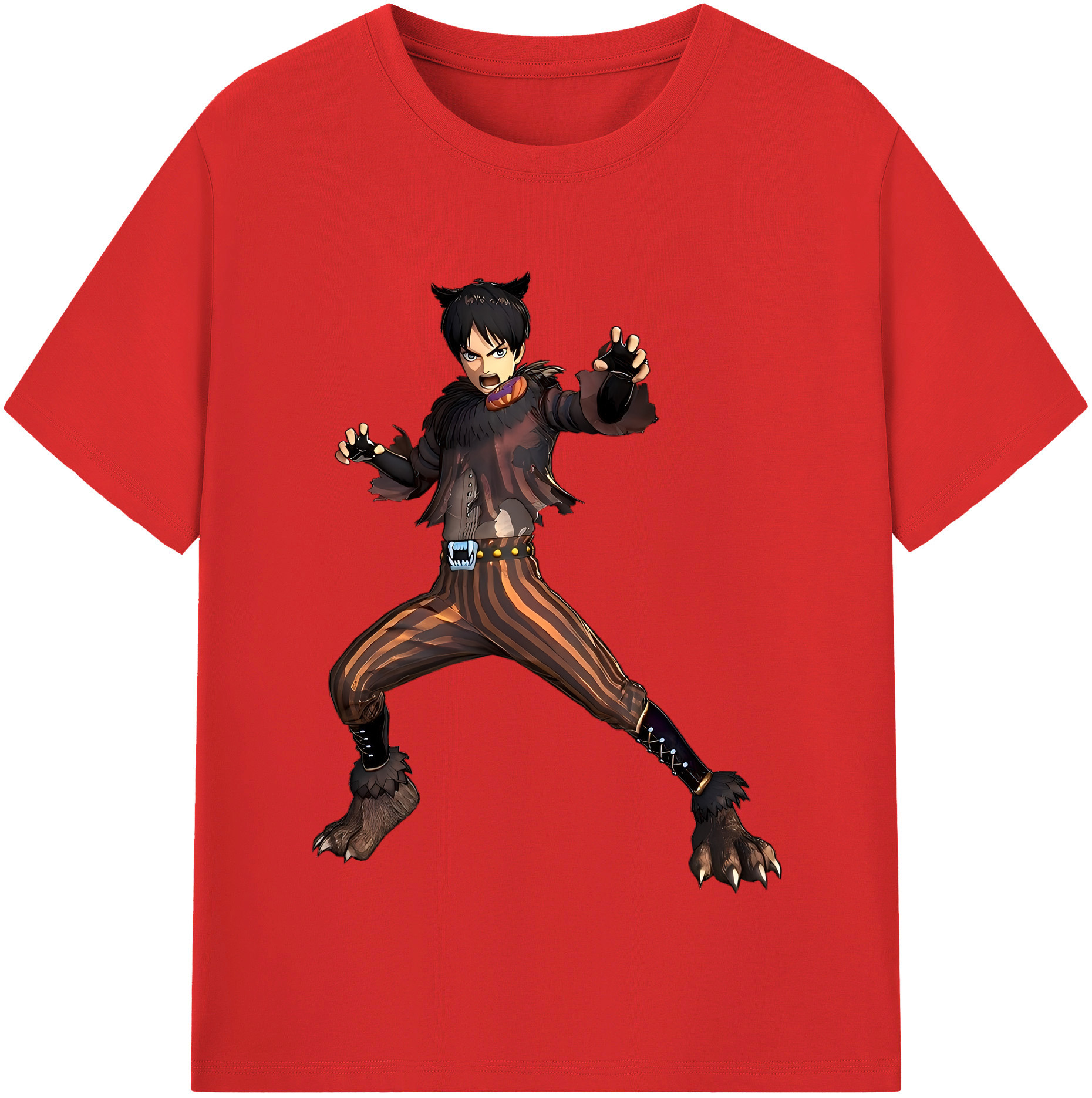 （画像用） 進撃の巨人 エレン･イェーガー Attack on Titan Eren Jäger レディースカジュアルプリントTシャツ（綿100％）