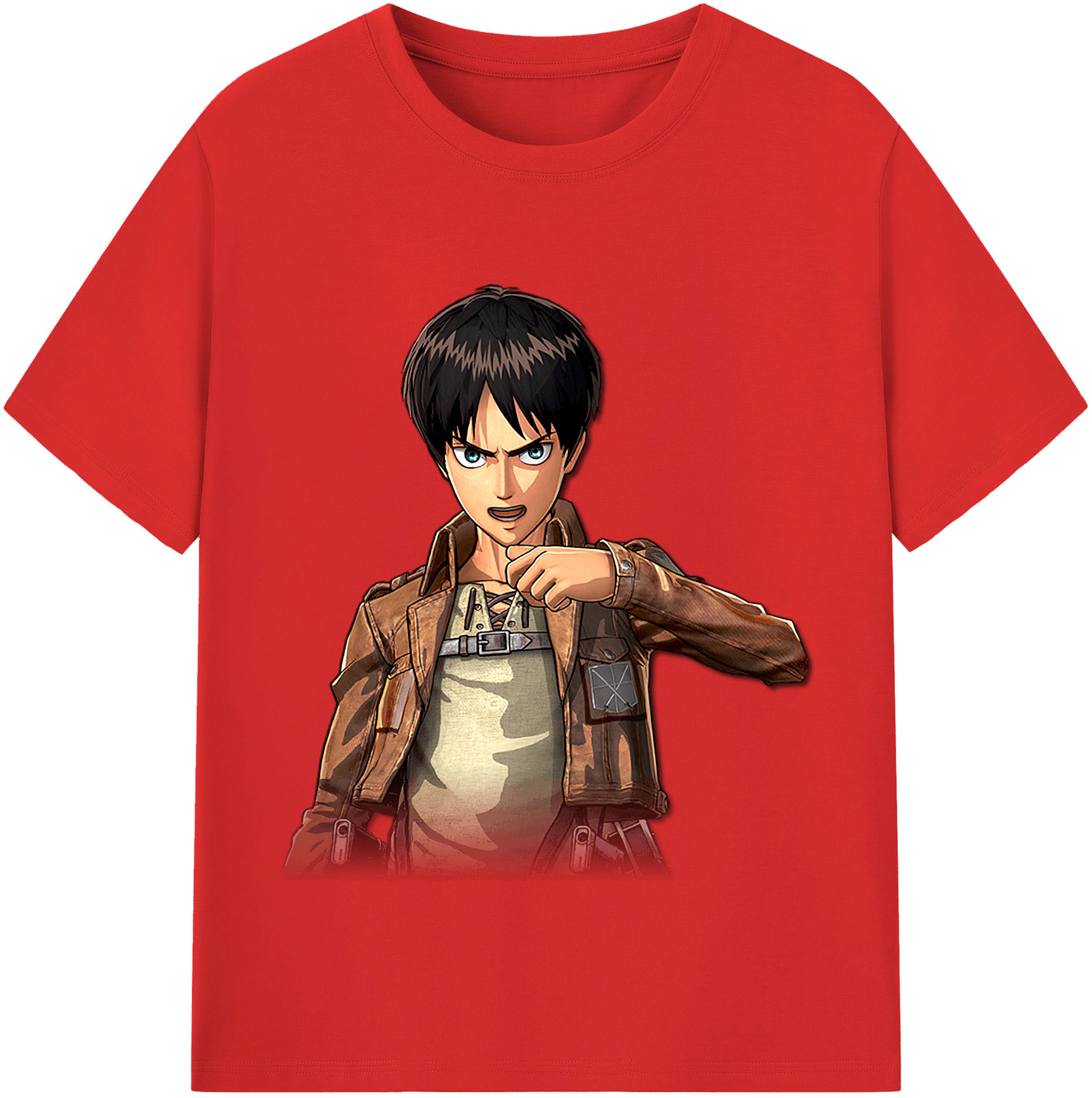 （画像用） 進撃の巨人 エレン･イェーガー Attack on Titan Eren Jäger レディースカジュアルプリントTシャツ（綿100％）