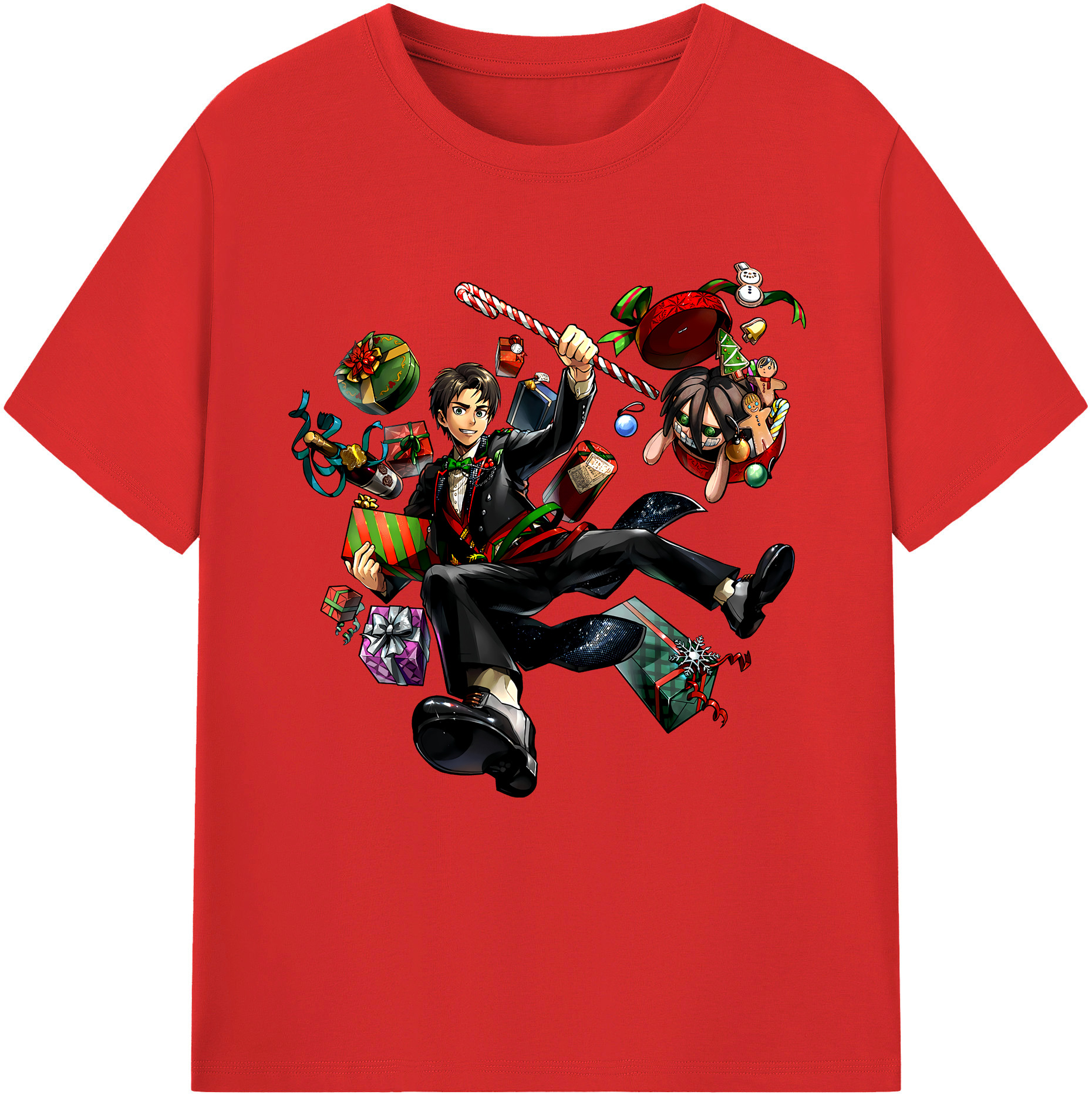 （画像用） 進撃の巨人 エレン･イェーガー Attack on Titan Eren Jäger レディースカジュアルプリントTシャツ（綿100％）
