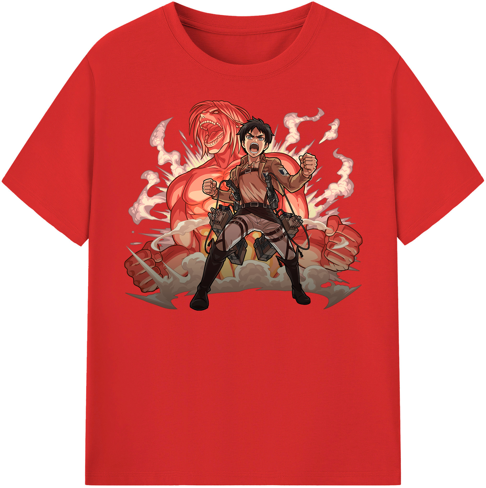 （画像用） 進撃の巨人 エレン･イェーガー Attack on Titan Eren Jäger レディースカジュアルプリントTシャツ（綿100％）