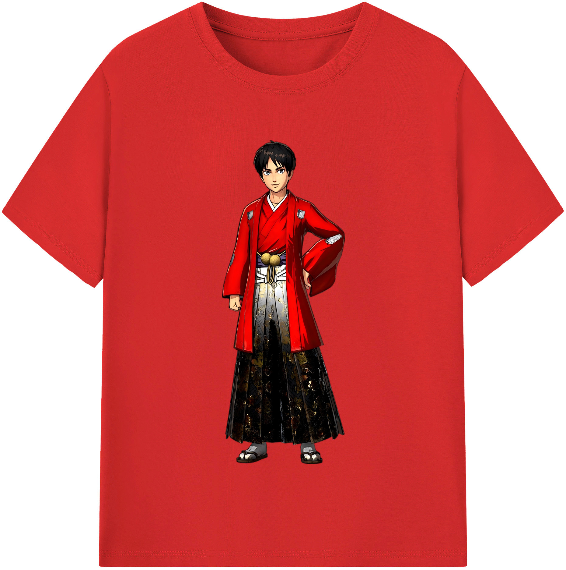 （画像用） 進撃の巨人 エレン･イェーガー Attack on Titan Eren Jäger レディースカジュアルプリントTシャツ（綿100％）
