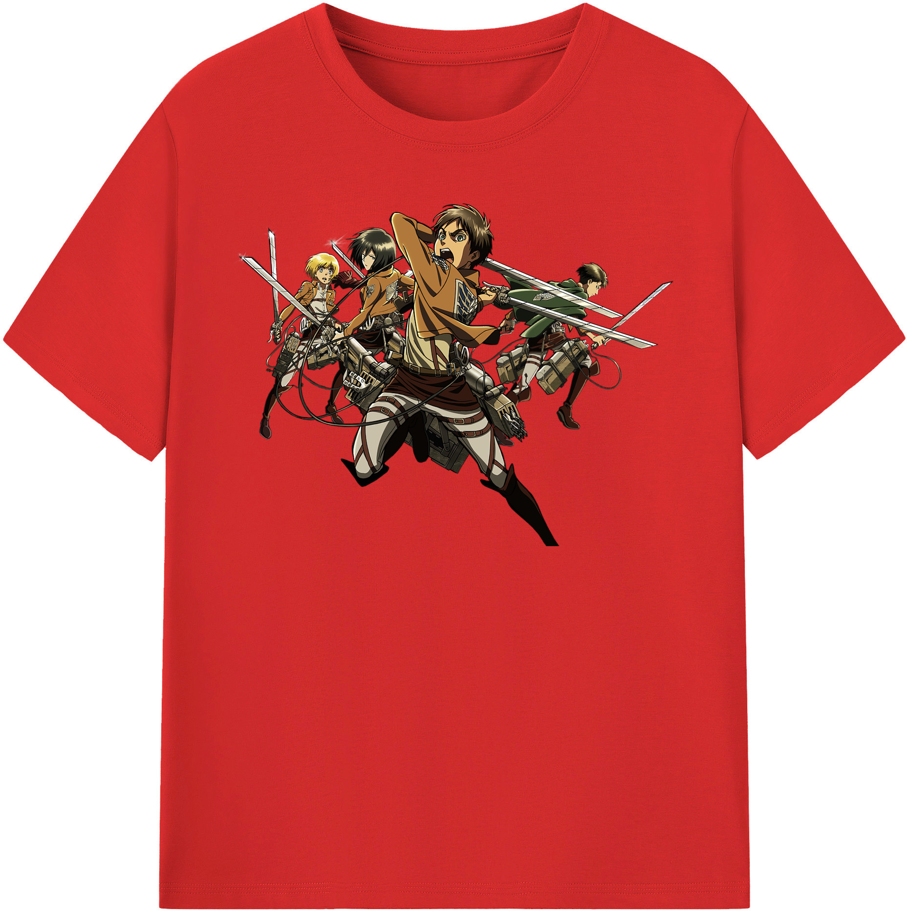 （画像用） 進撃の巨人 エレン･イェーガー Attack on Titan Eren Jäger レディースカジュアルプリントTシャツ（綿100％）