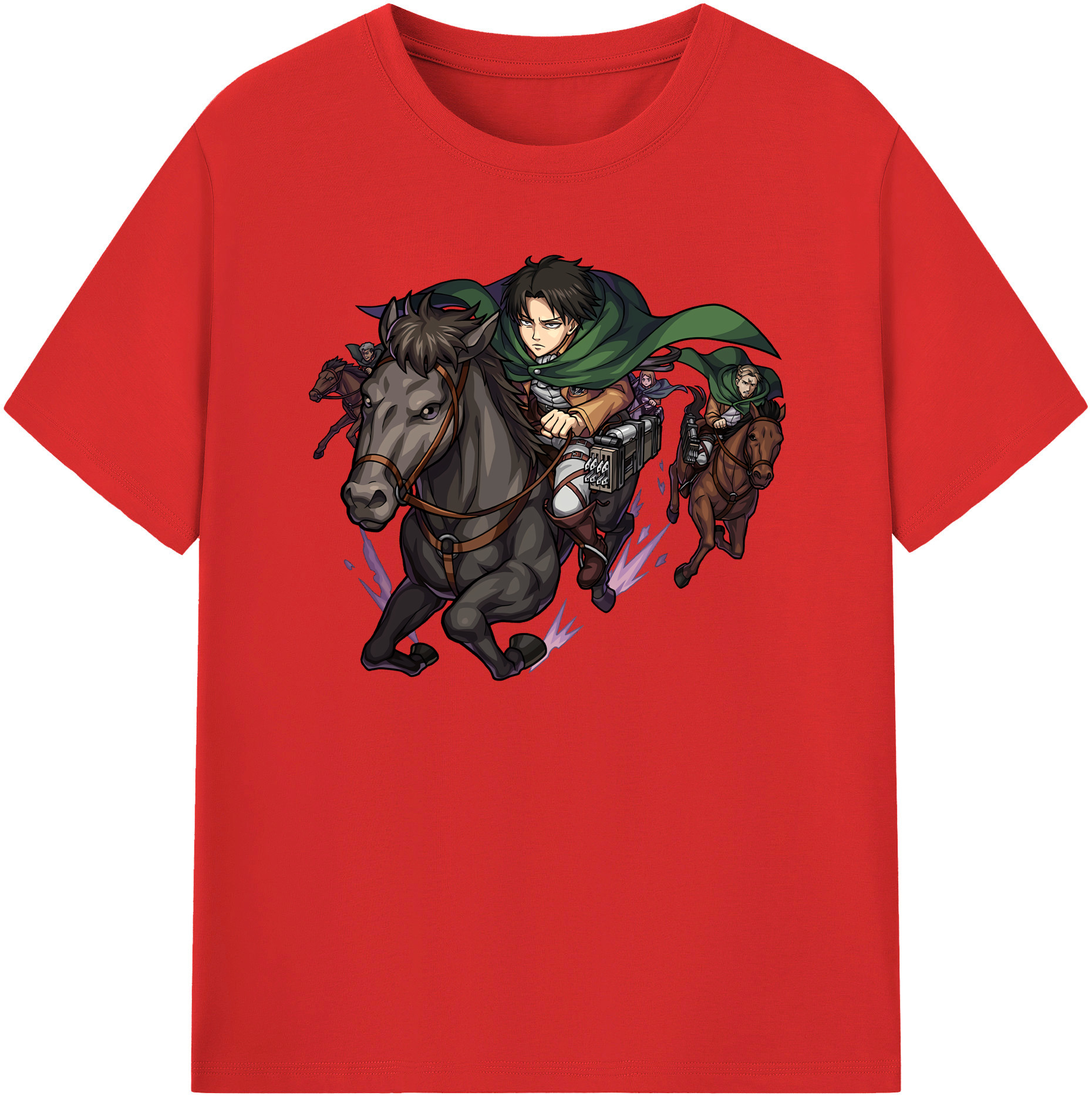 （画像用） 進撃の巨人 リヴァイ·アッカーマン Attack on Titan Levi Ackerman レディースカジュアルプリントTシャツ（綿100％）
