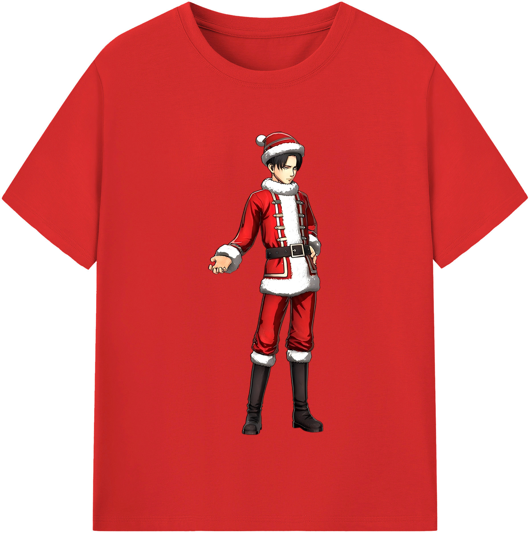 （画像用） 進撃の巨人 リヴァイ·アッカーマン Attack on Titan Levi Ackerman レディースカジュアルプリントTシャツ（綿100％）