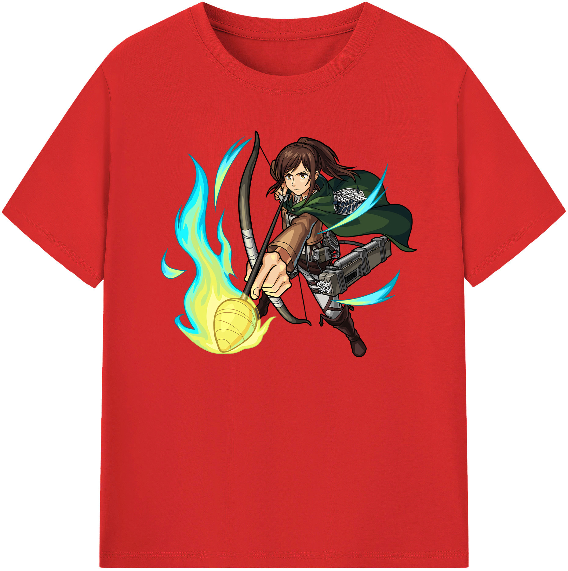 （画像用） 進撃の巨人 サシャ·ブラウス Attack on Titan Sasha Blaus レディースカジュアルプリントTシャツ（綿100％）