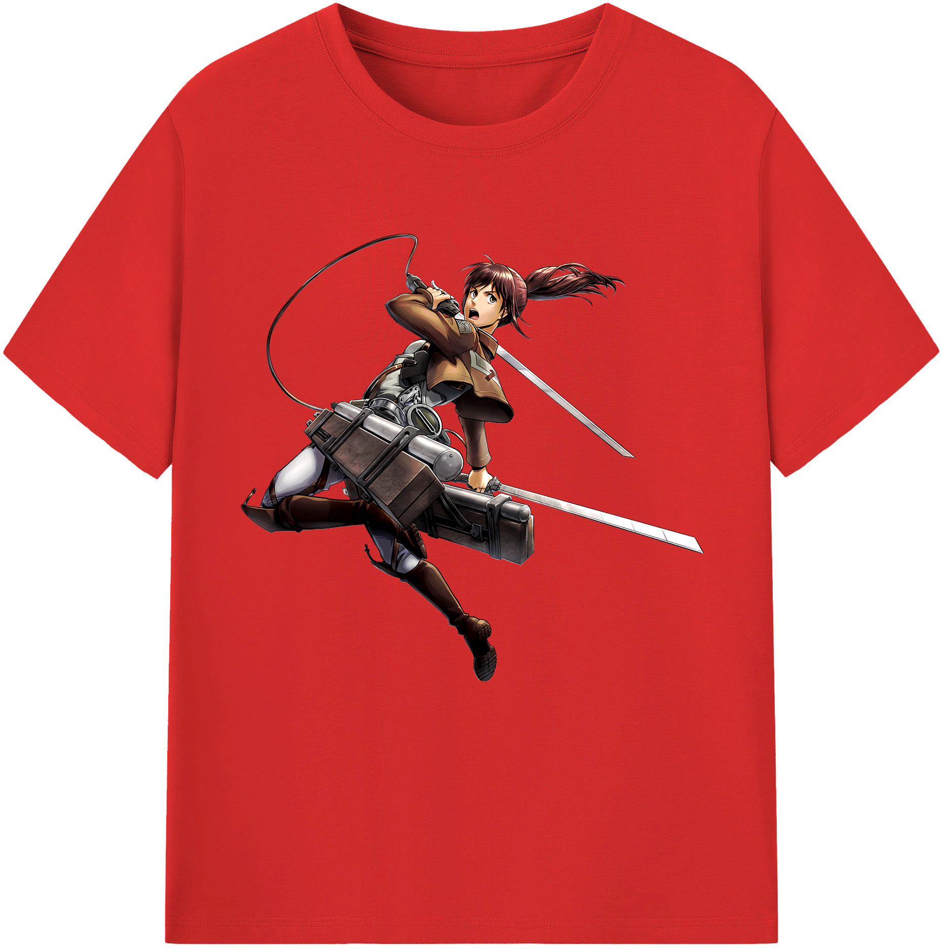 （画像用） 進撃の巨人 サシャ·ブラウス Attack on Titan Sasha Blaus レディースカジュアルプリントTシャツ（綿100％）