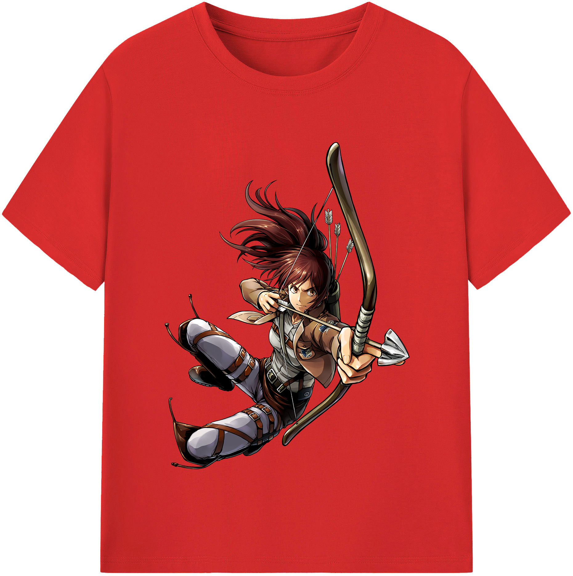 （画像用） 進撃の巨人 サシャ·ブラウス Attack on Titan Sasha Blaus レディースカジュアルプリントTシャツ（綿100％）