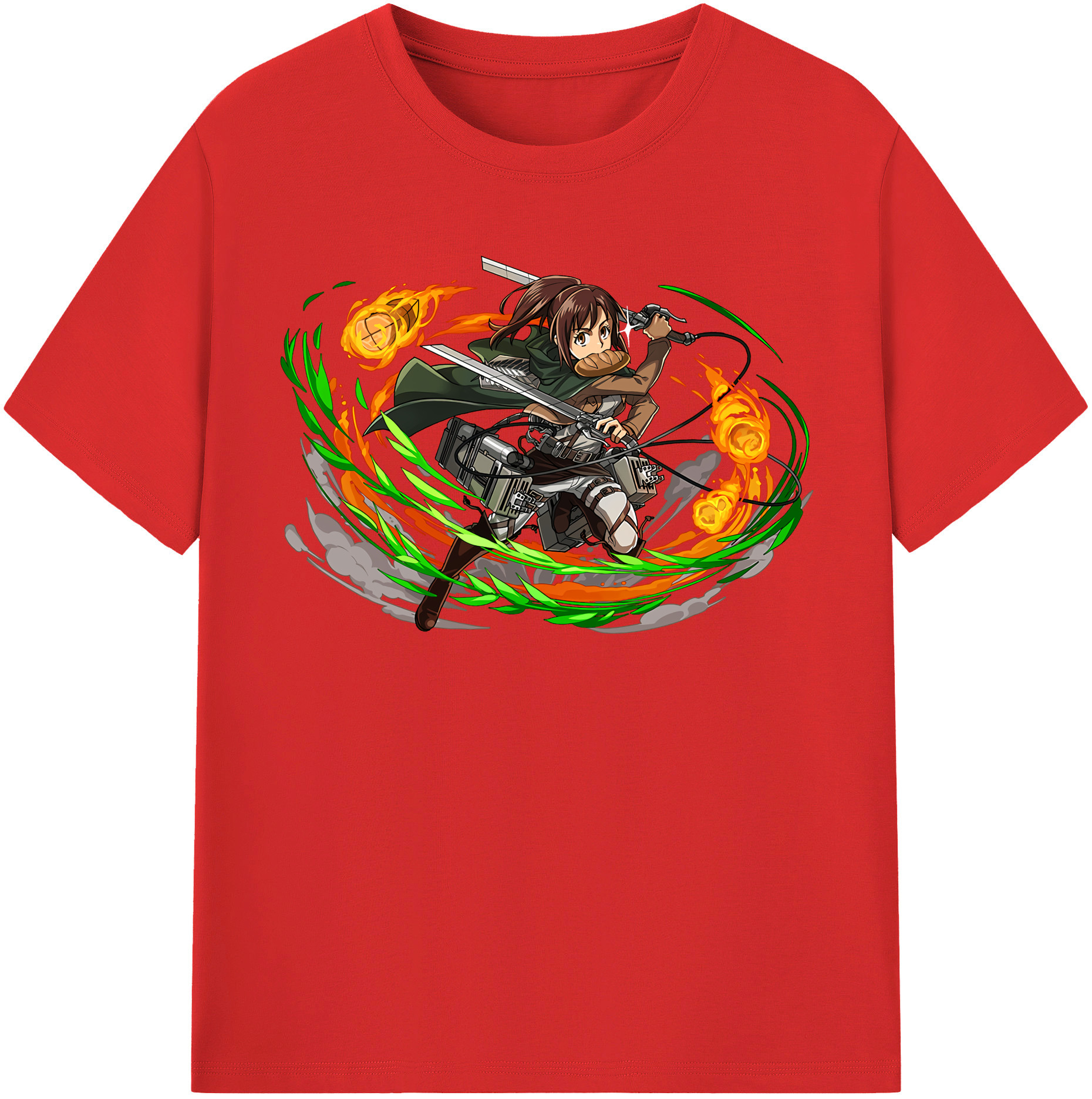 （画像用） 進撃の巨人 サシャ·ブラウス Attack on Titan Sasha Blaus レディースカジュアルプリントTシャツ（綿100％）