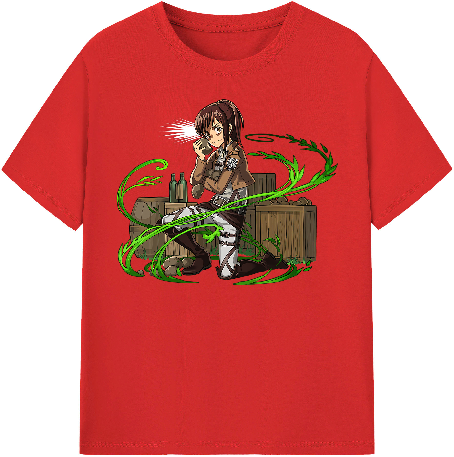 （画像用） 進撃の巨人 サシャ·ブラウス Attack on Titan Sasha Blaus レディースカジュアルプリントTシャツ（綿100％）