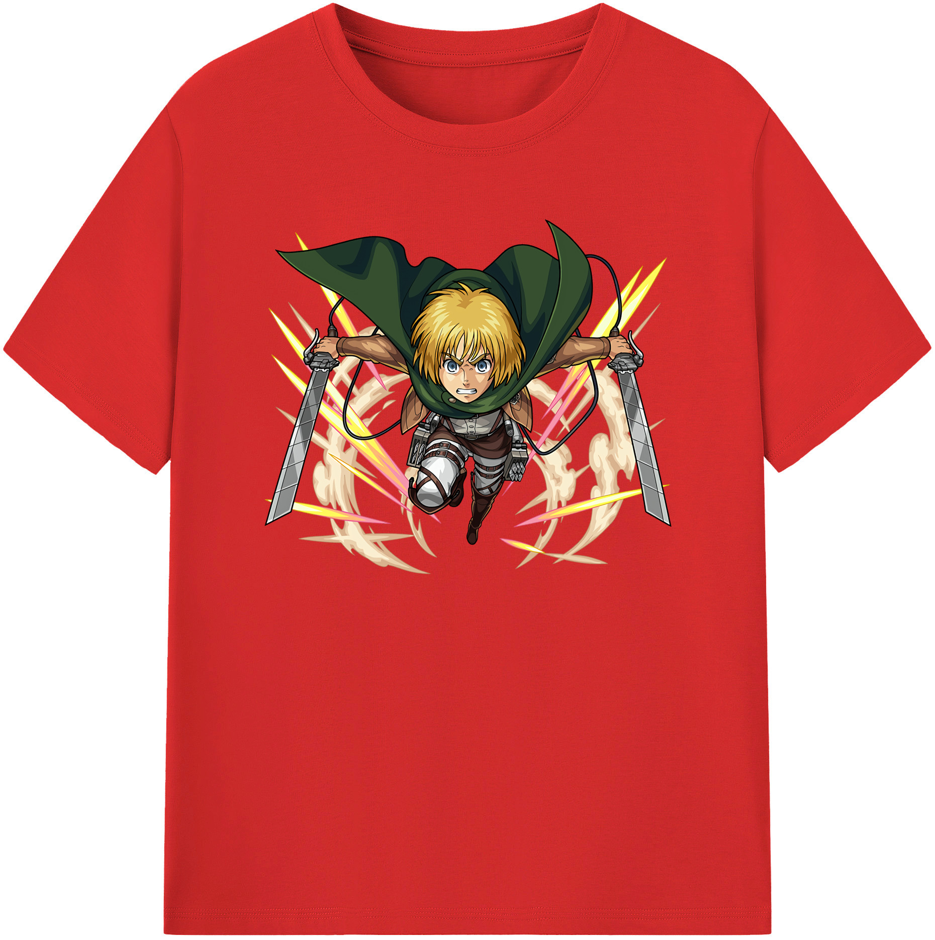 （画像用） 進撃の巨人 アルミン·アルレルト Attack on Titan Armin Arlert レディースカジュアルプリントTシャツ（綿100％）