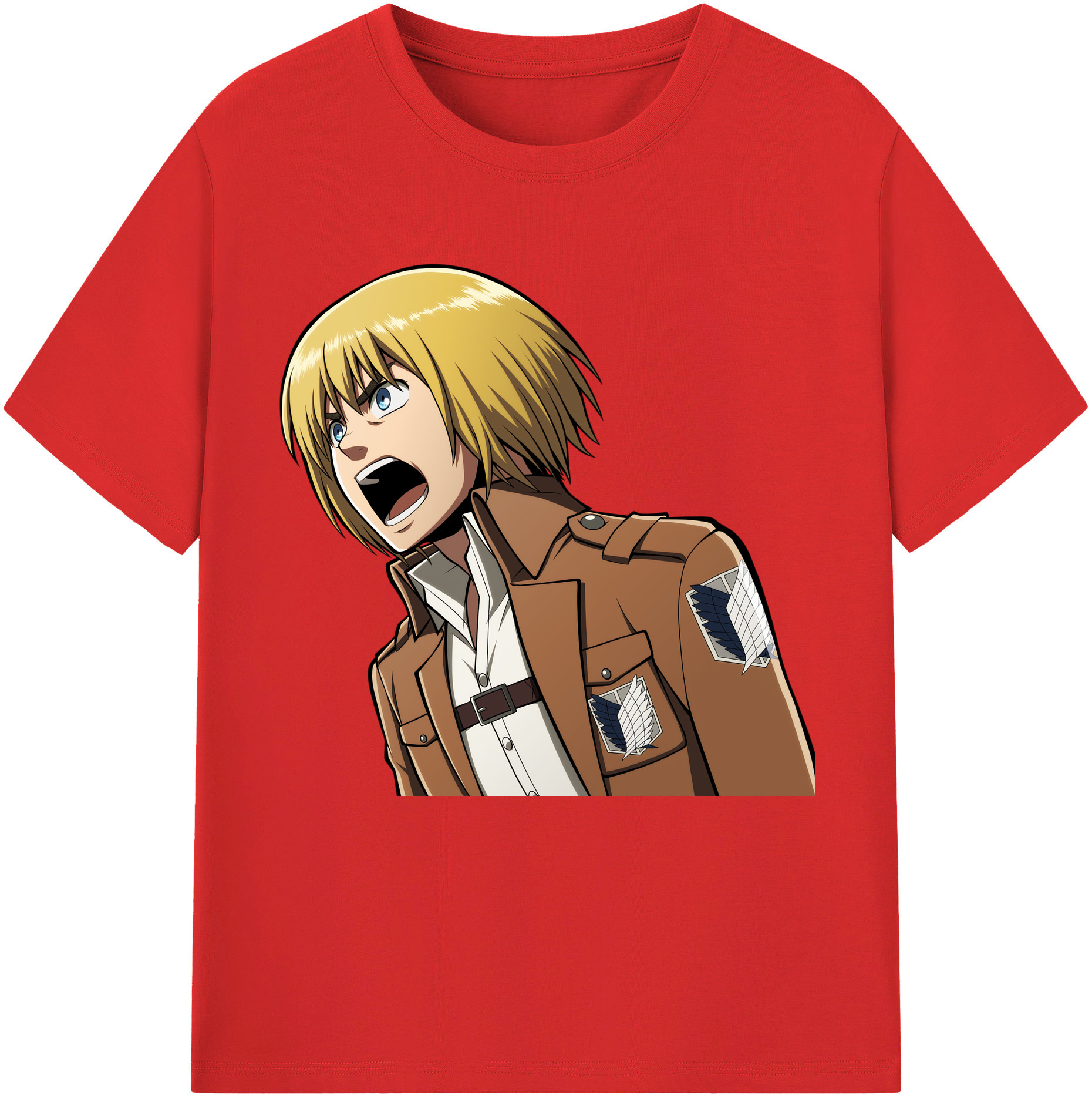 （画像用） 進撃の巨人 アルミン·アルレルト Attack on Titan Armin Arlert レディースカジュアルプリントTシャツ（綿100％）