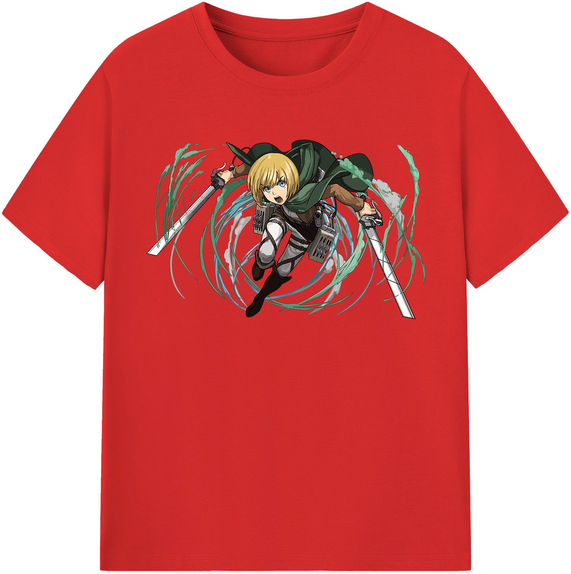 （画像用） 進撃の巨人 アルミン·アルレルト Attack on Titan Armin Arlert レディースカジュアルプリントTシャツ（綿100％）