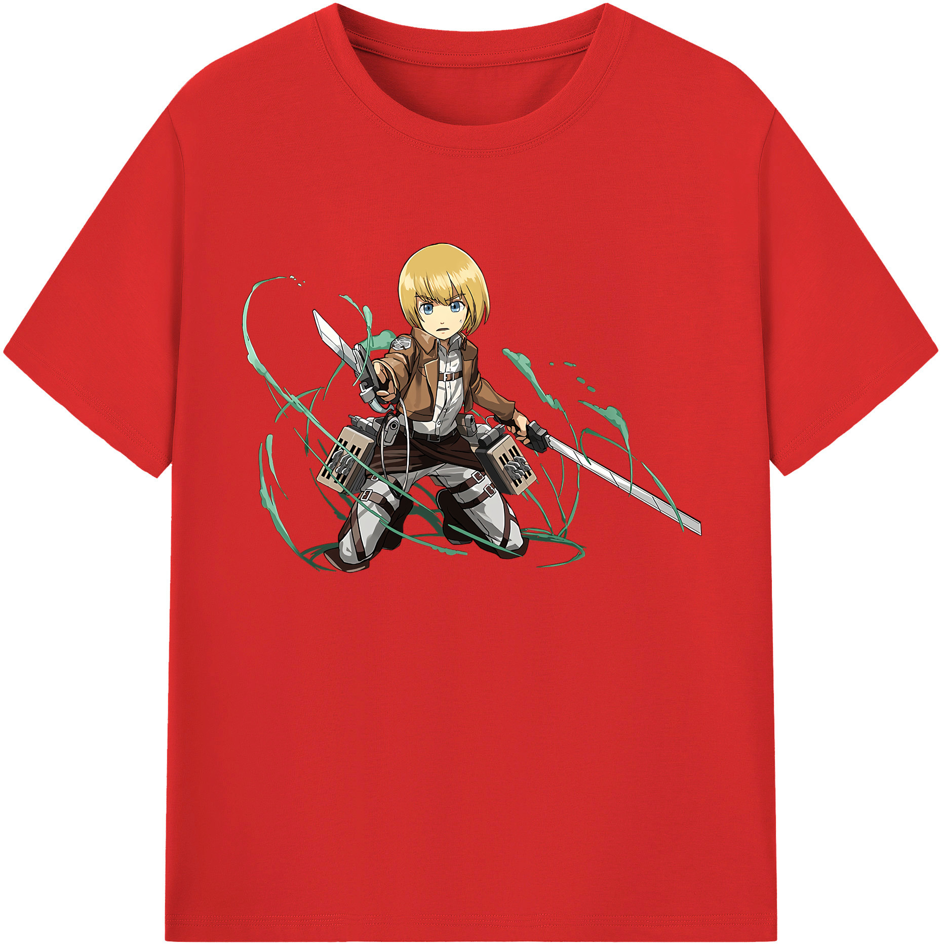 （画像用） 進撃の巨人 アルミン·アルレルト Attack on Titan Armin Arlert レディースカジュアルプリントTシャツ（綿100％）