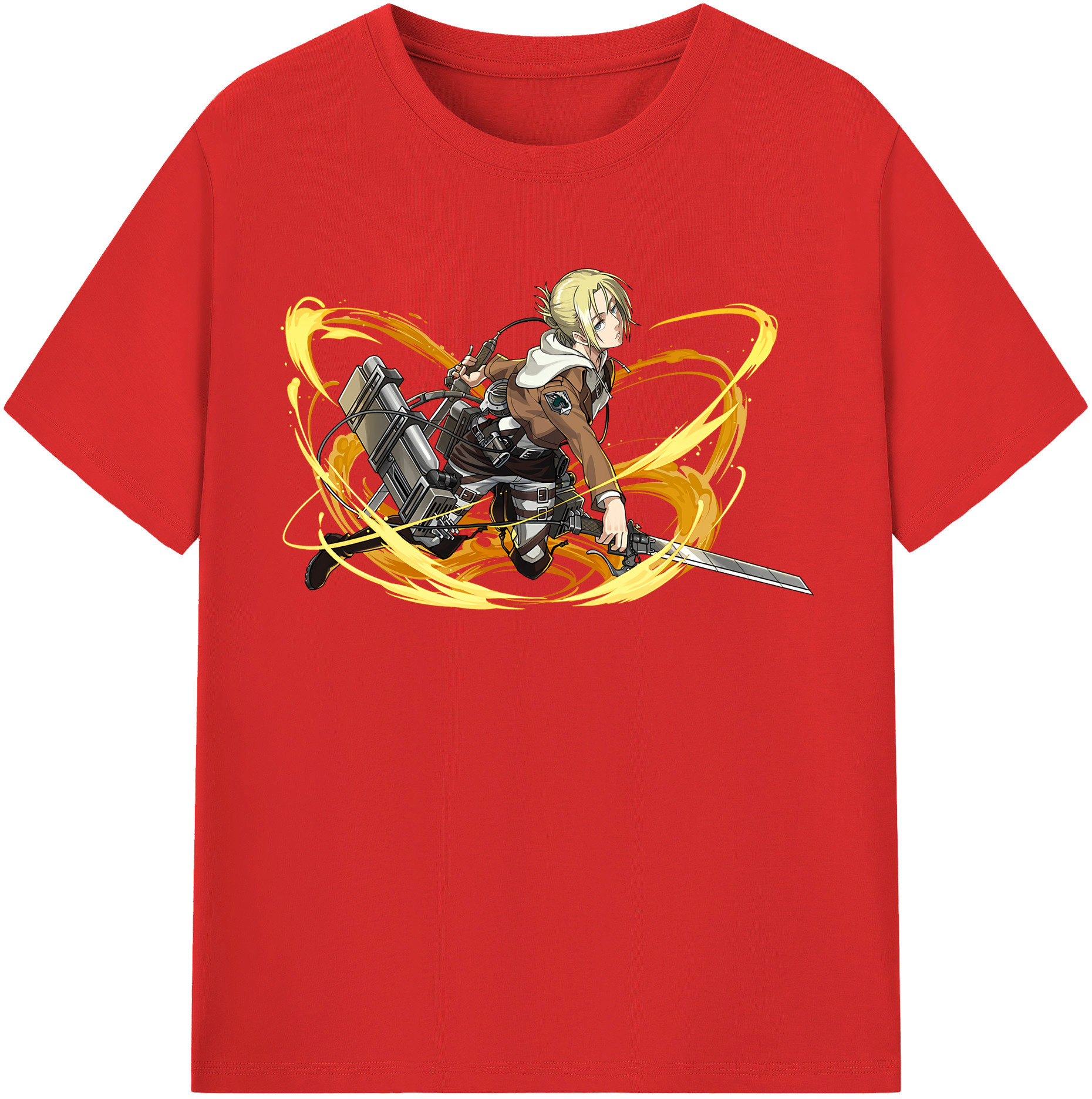 （画像用） 進撃の巨人 アニ・レオンハート Attack on Titan Annie Leonhart レディースカジュアルプリントTシャツ（綿100％）