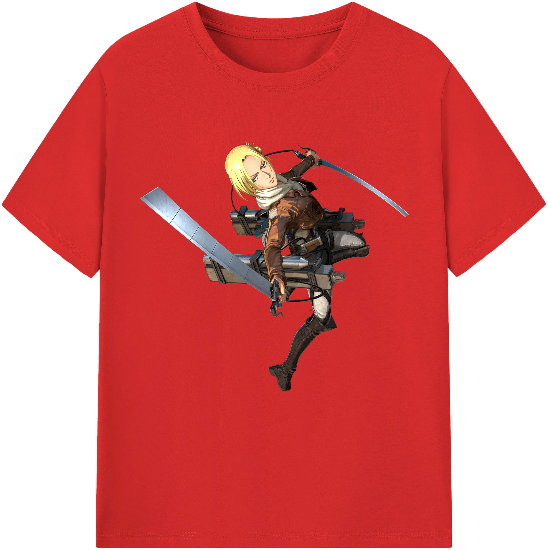 （画像用） 進撃の巨人 アニ・レオンハート Attack on Titan Annie Leonhart レディースカジュアルプリントTシャツ（綿100％）