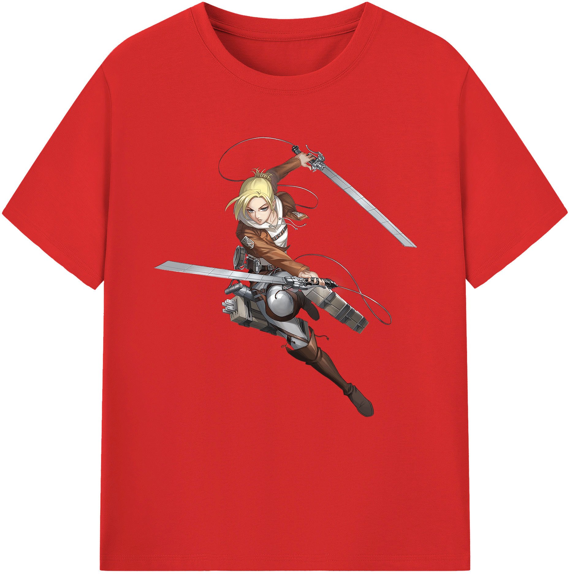 （画像用） 進撃の巨人 アニ・レオンハート Attack on Titan Annie Leonhart レディースカジュアルプリントTシャツ（綿100％）