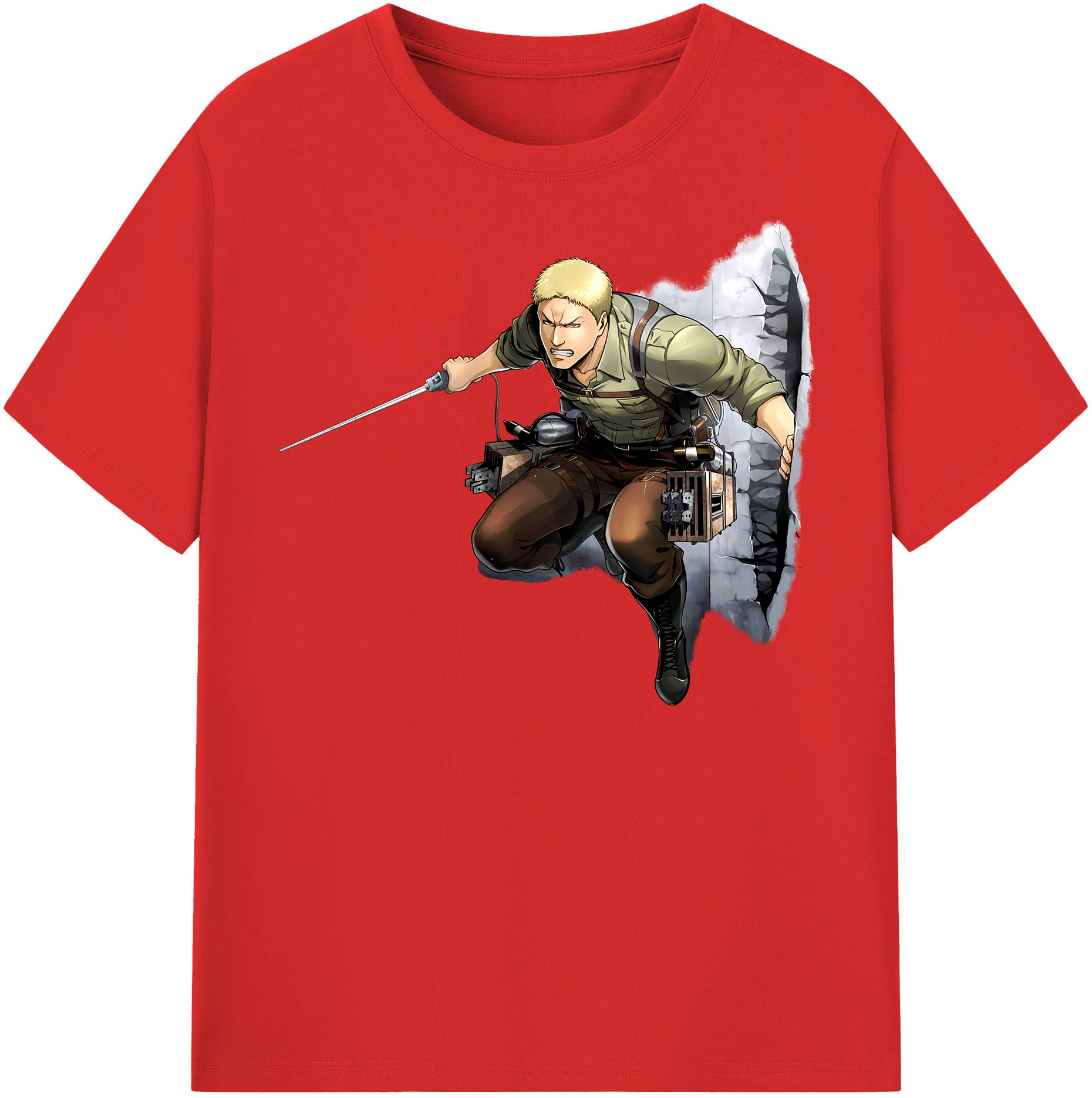 （画像用） 進撃の巨人 ライナー・ブラウン Attack on Titan Reiner Braun レディースカジュアルプリントTシャツ（綿100％）