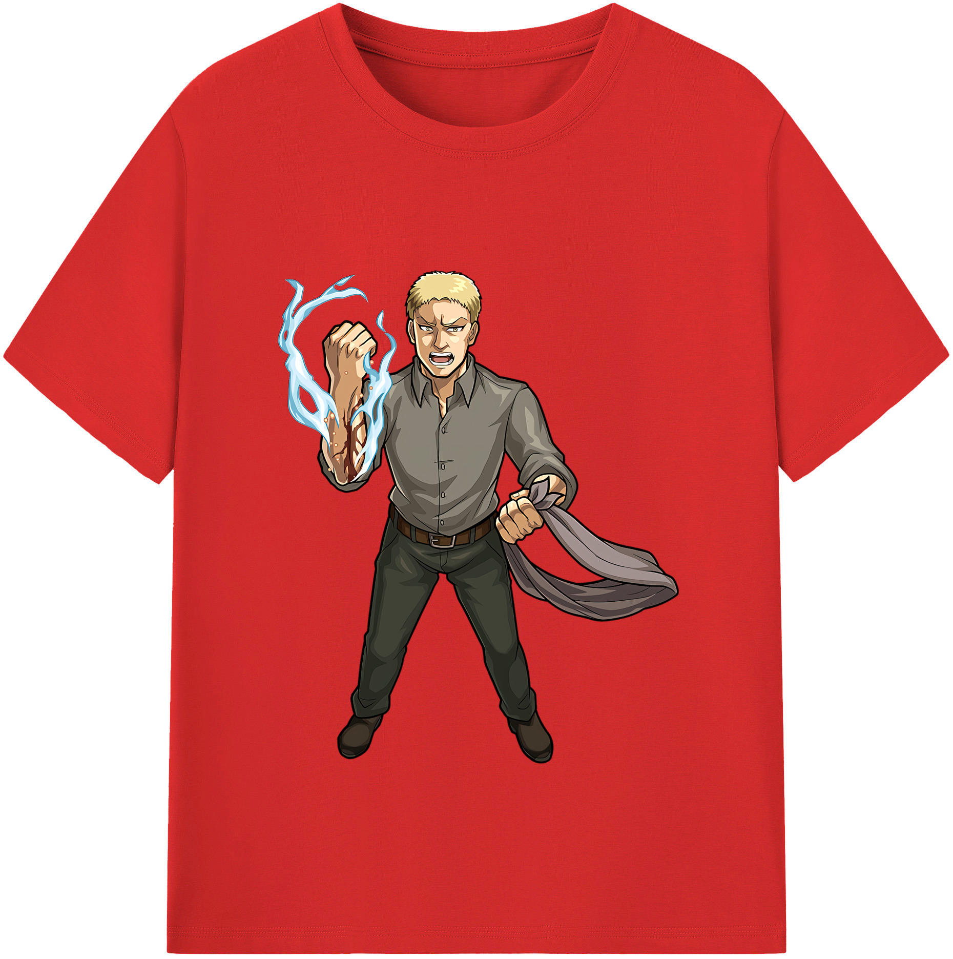 （画像用） 進撃の巨人 ライナー・ブラウン Attack on Titan Reiner Braun レディースカジュアルプリントTシャツ（綿100％）