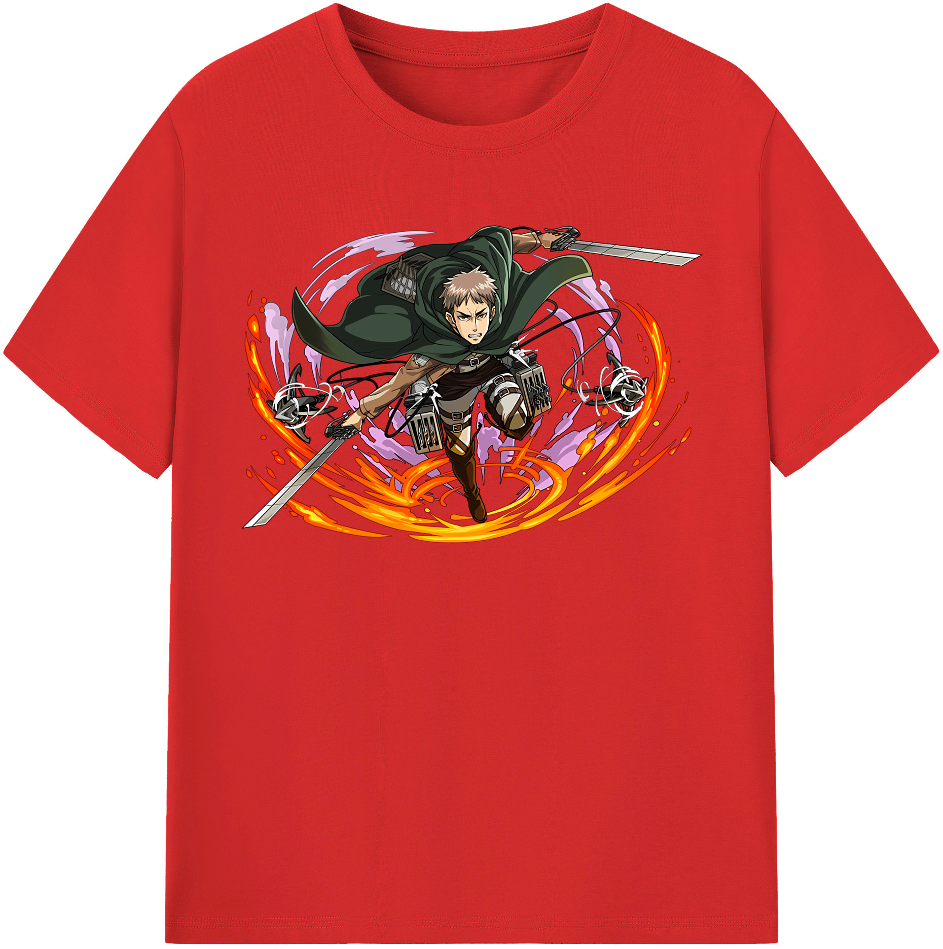 （画像用） 進撃の巨人 ジャン・キルシュタイン Attack on Titan Jean Kirstein レディースカジュアルプリントTシャツ（綿100％）