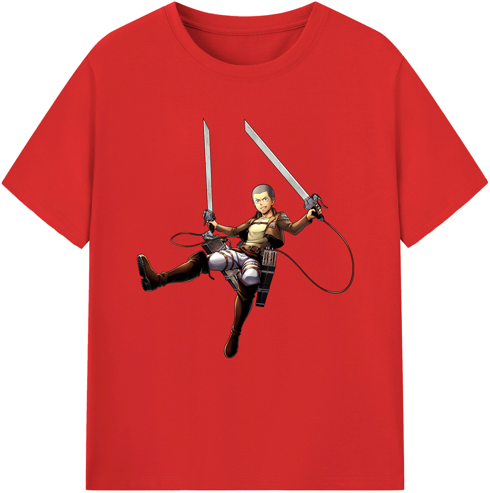 （画像用） 進撃の巨人 コニー·スプリンガー Attack on Titan Connie Springer レディースカジュアルプリントTシャツ（綿100％）