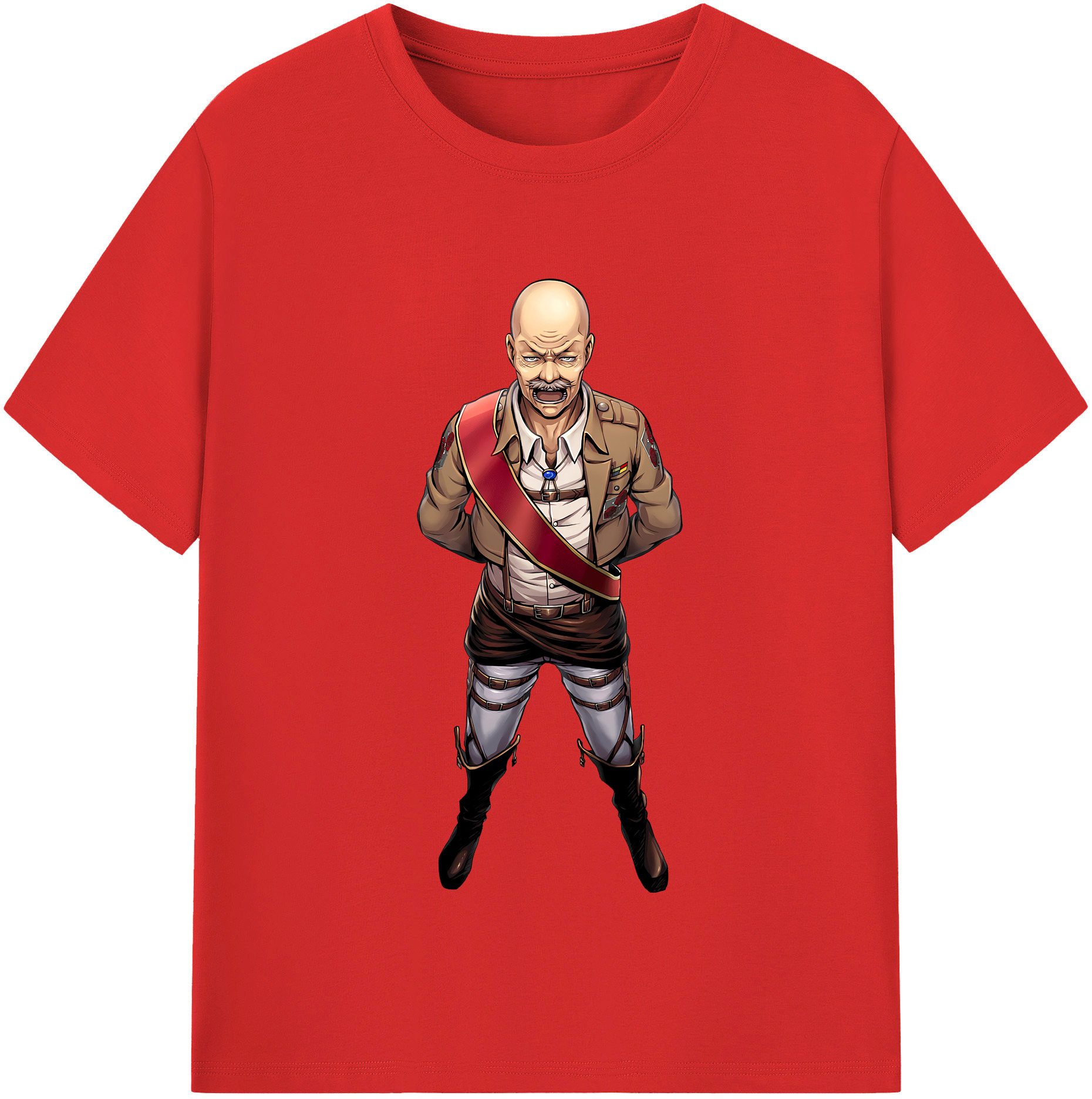 （画像用） 進撃の巨人 ドット·ピクシス Attack on Titan Dot Pixis レディースカジュアルプリントTシャツ（綿100％）