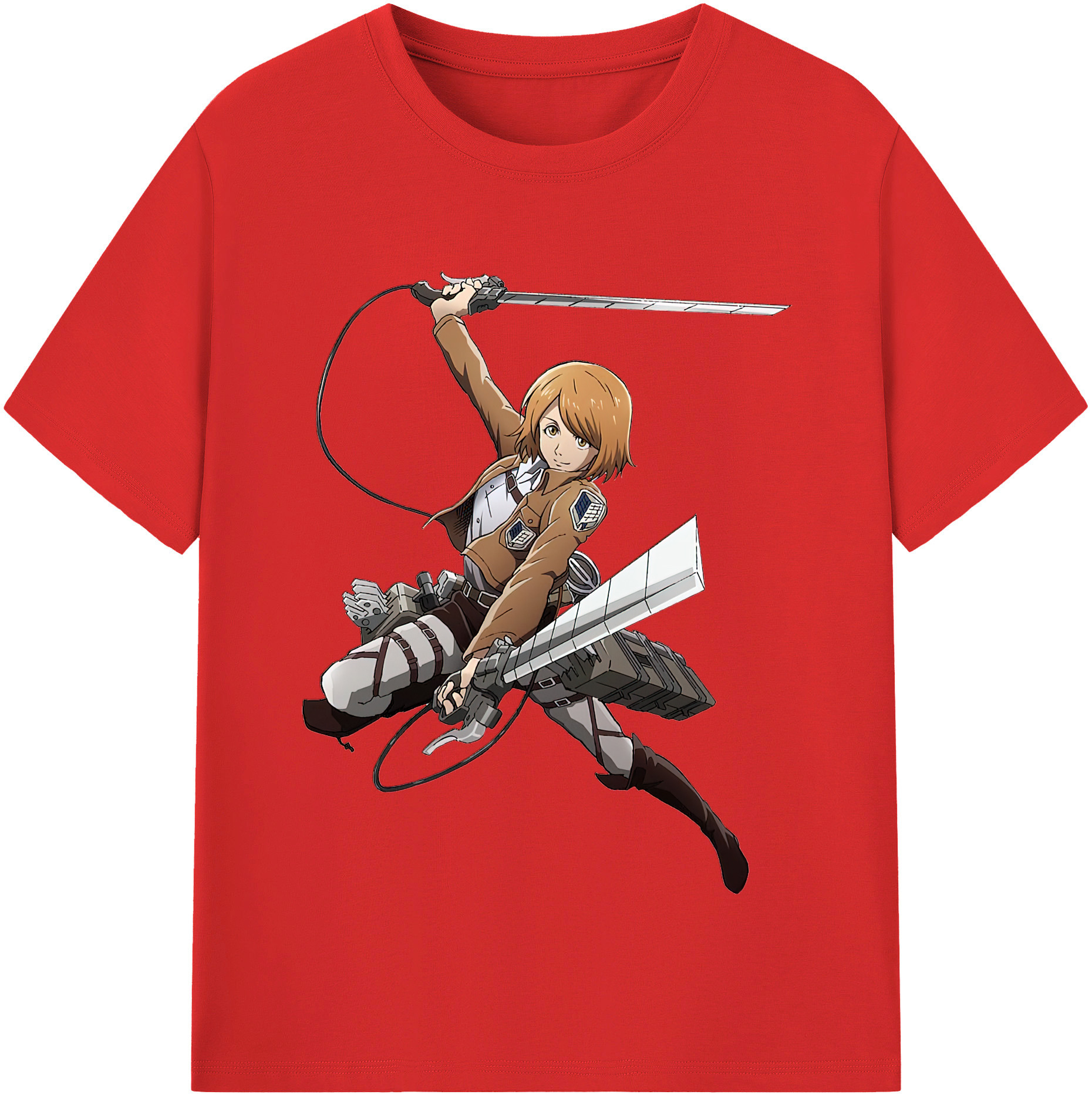 （画像用） 進撃の巨人 ペトラ·ラル Attack on Titan Petra Rall レディースカジュアルプリントTシャツ（綿100％）