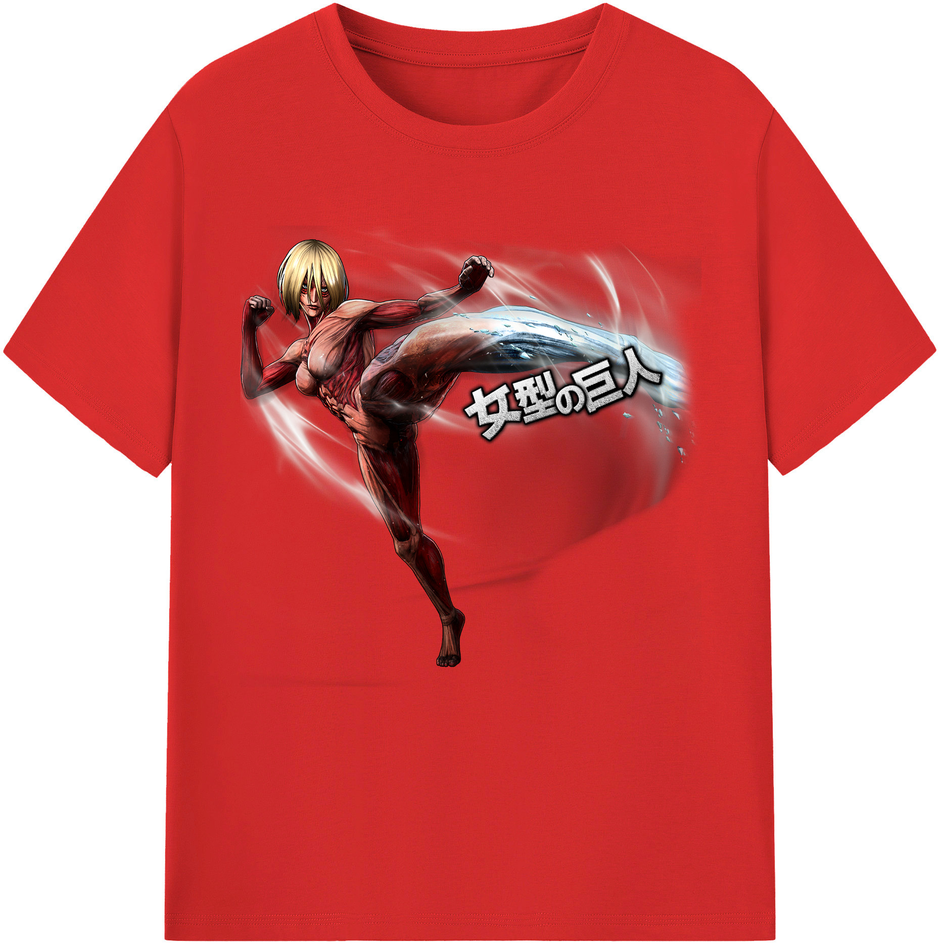 （画像用） 進撃の巨人 Attack on Titan レディースカジュアルプリントTシャツ（綿100％）