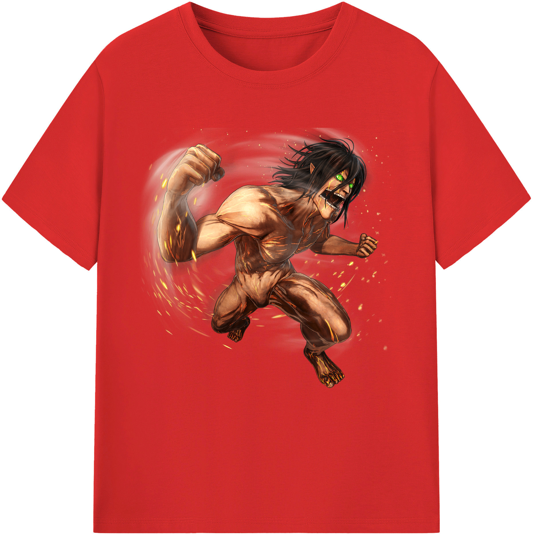 （画像用） 進撃の巨人 Attack on Titan レディースカジュアルプリントTシャツ（綿100％）