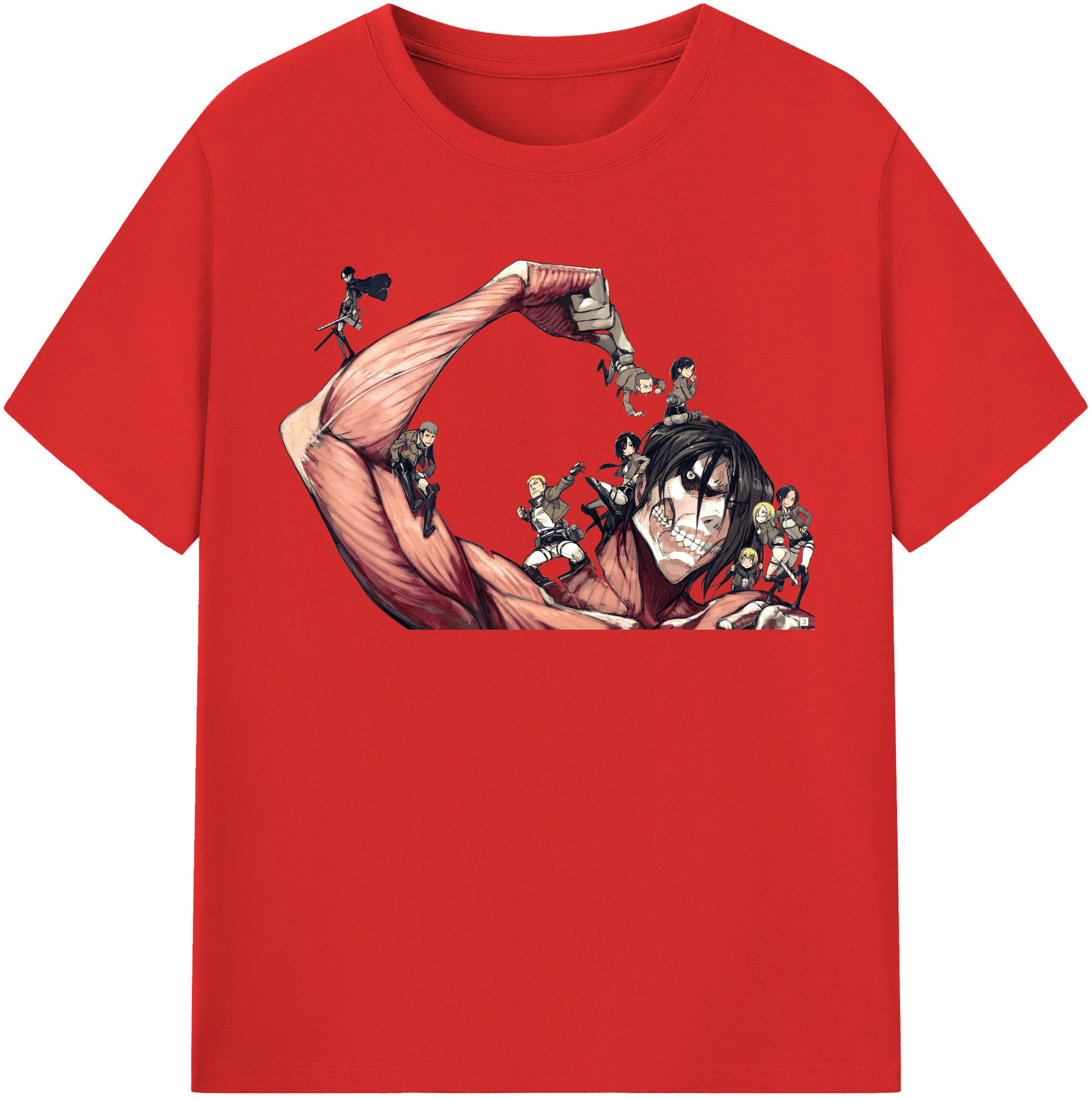 （画像用） 進撃の巨人 Attack on Titan レディースカジュアルプリントTシャツ（綿100％）