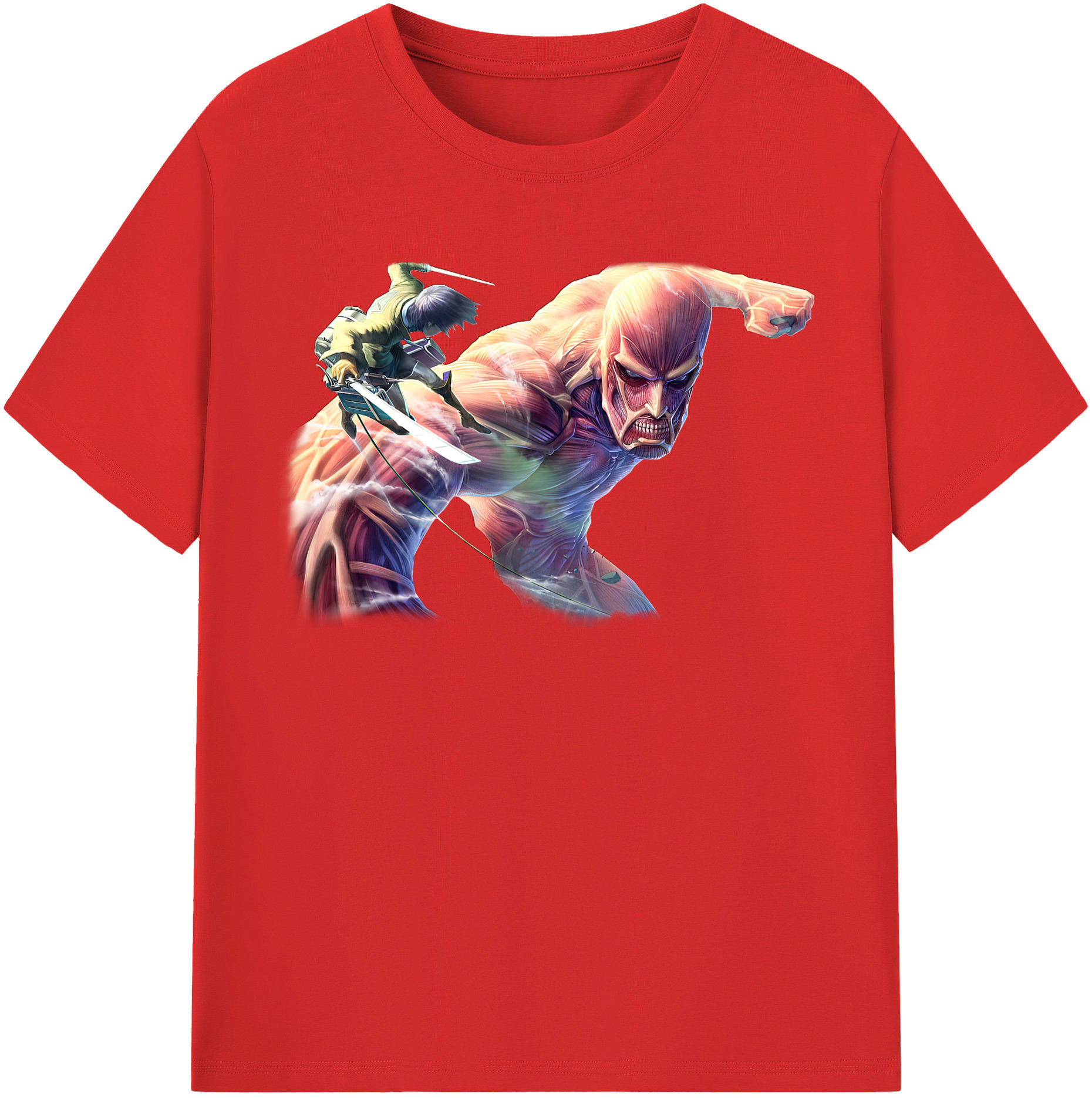 （画像用） 進撃の巨人 Attack on Titan レディースカジュアルプリントTシャツ（綿100％）