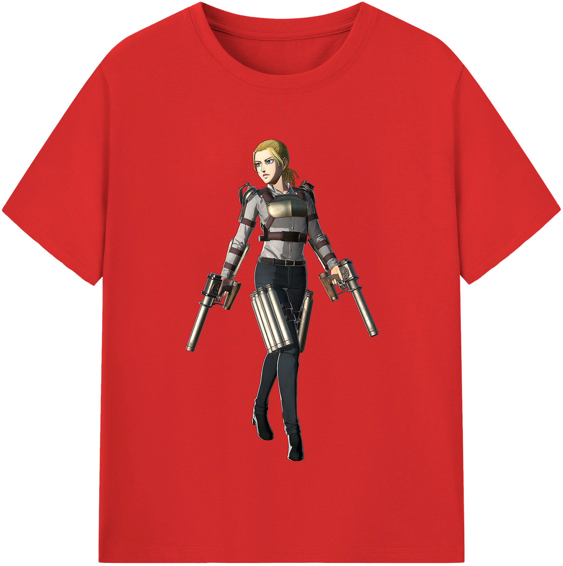 （画像用） 進撃の巨人 Attack on Titan レディースカジュアルプリントTシャツ（綿100％）