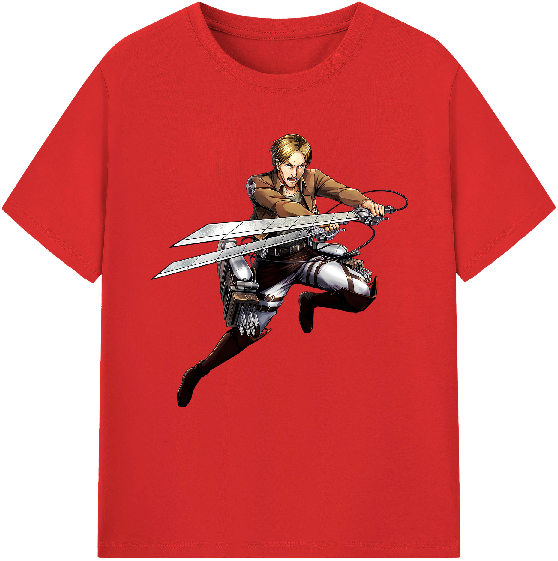 （画像用） 進撃の巨人 Attack on Titan レディースカジュアルプリントTシャツ（綿100％）