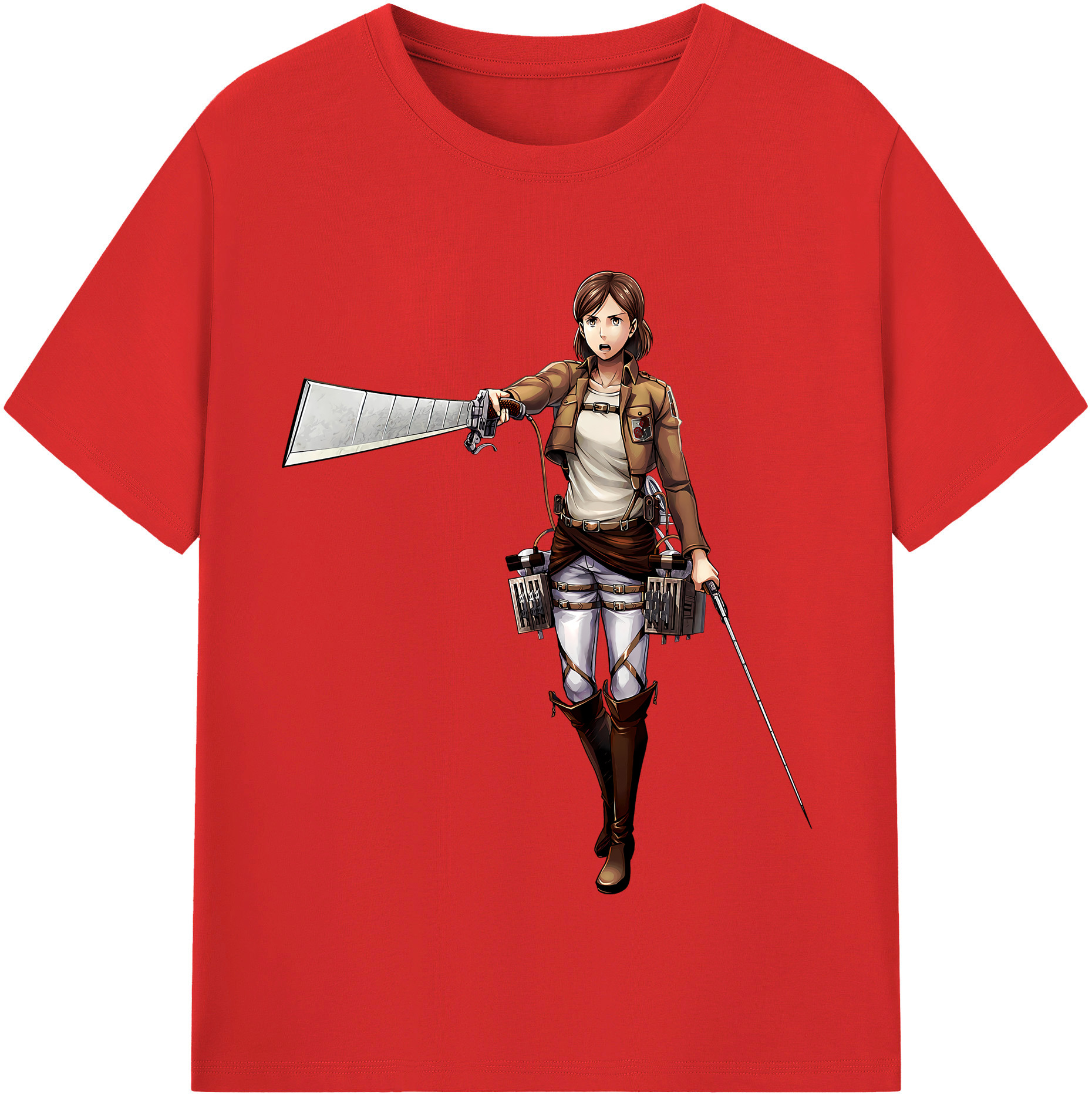 （画像用） 進撃の巨人 Attack on Titan レディースカジュアルプリントTシャツ（綿100％）