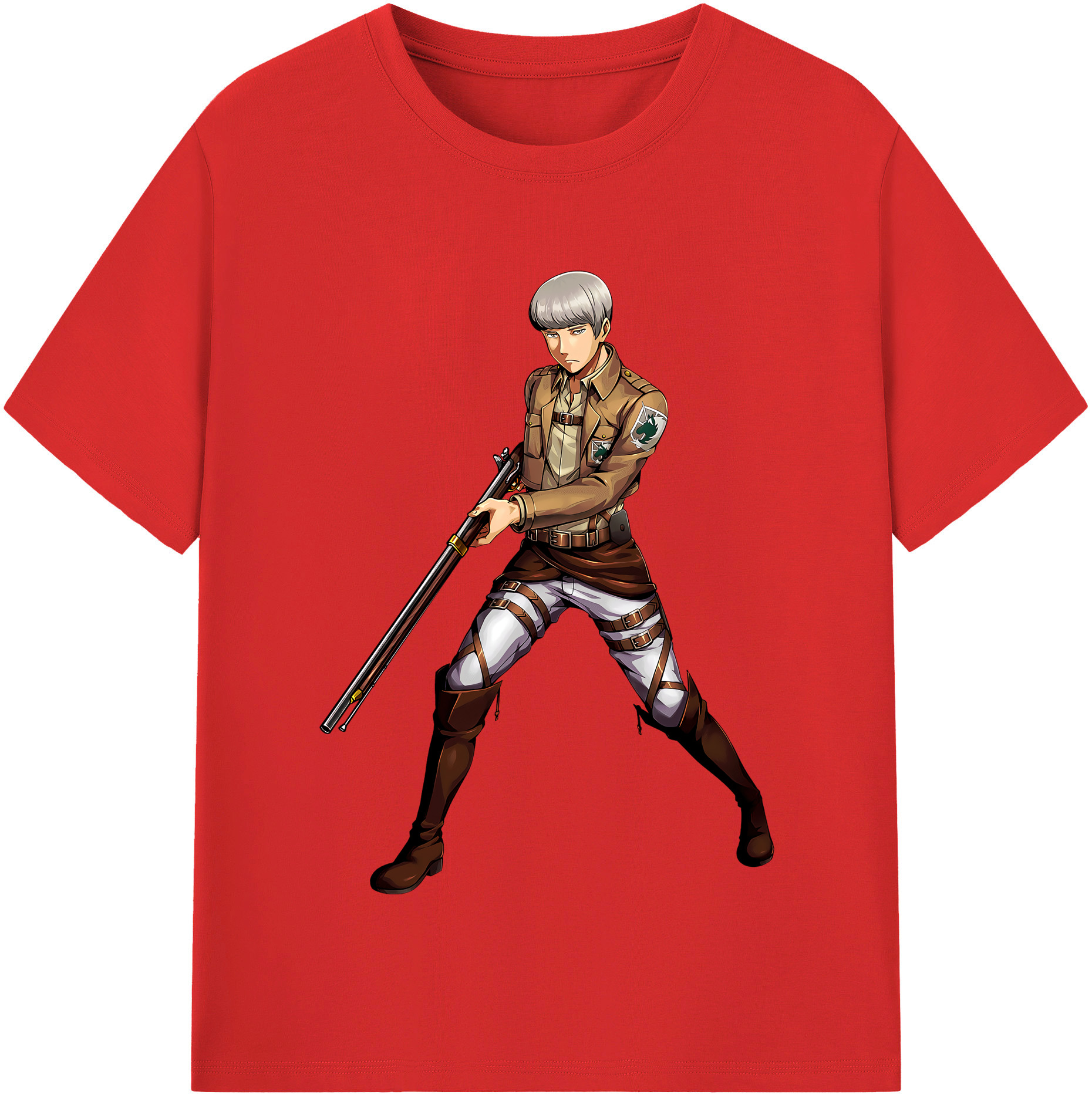 （画像用） 進撃の巨人 Attack on Titan レディースカジュアルプリントTシャツ（綿100％）
