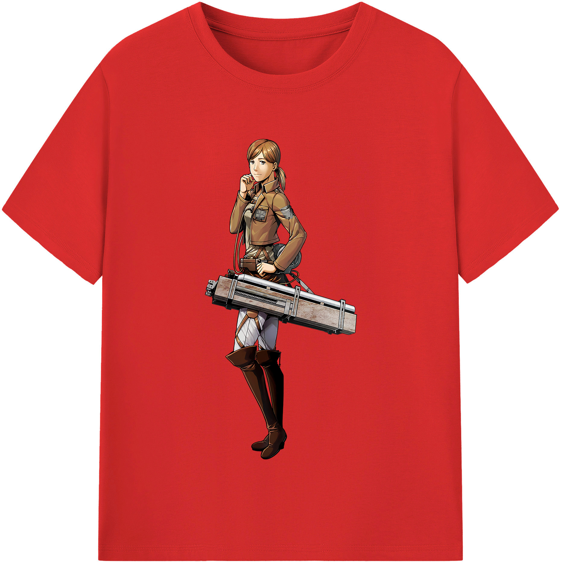 （画像用） 進撃の巨人 Attack on Titan レディースカジュアルプリントTシャツ（綿100％）