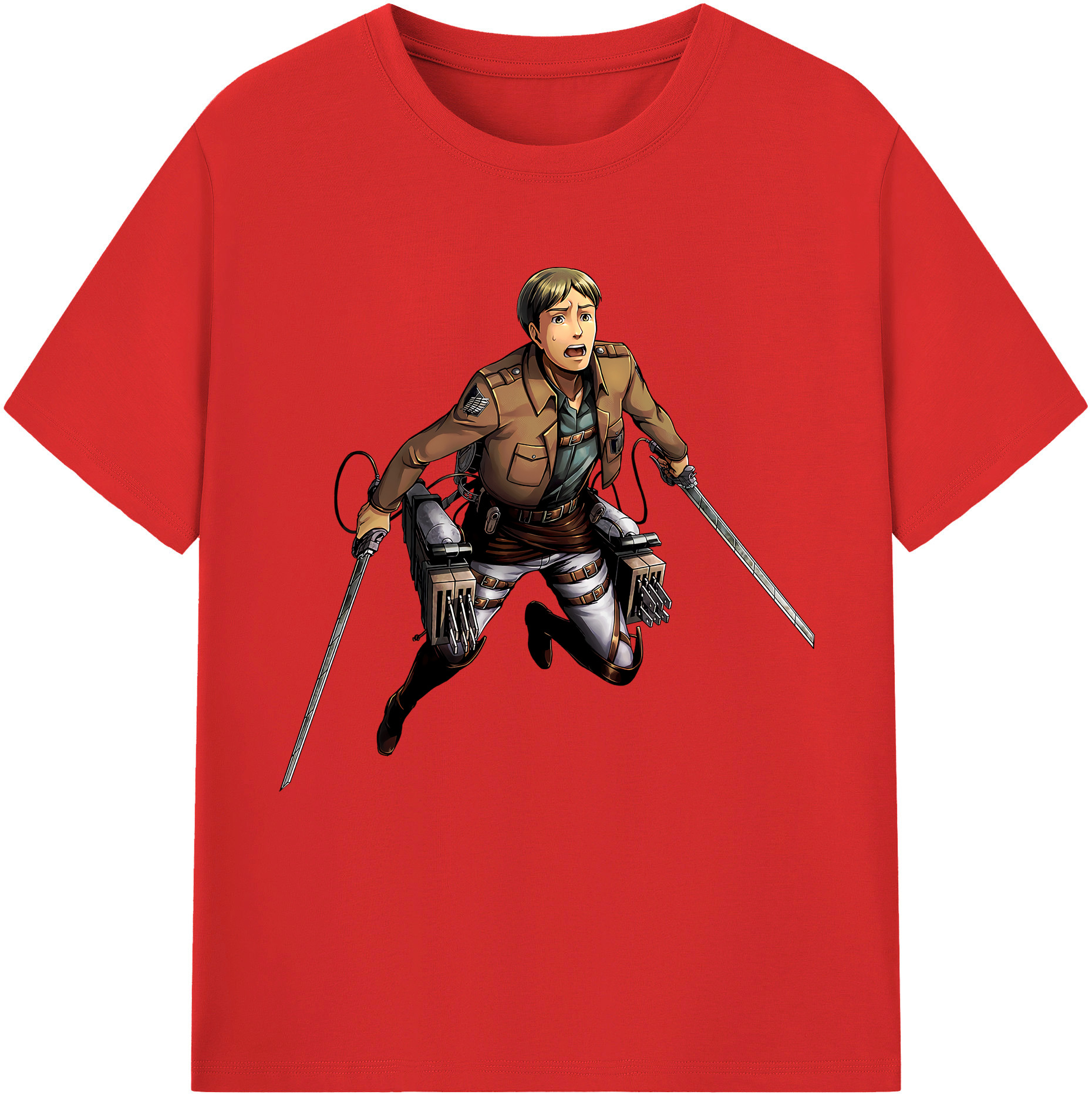 （画像用） 進撃の巨人 Attack on Titan レディースカジュアルプリントTシャツ（綿100％）