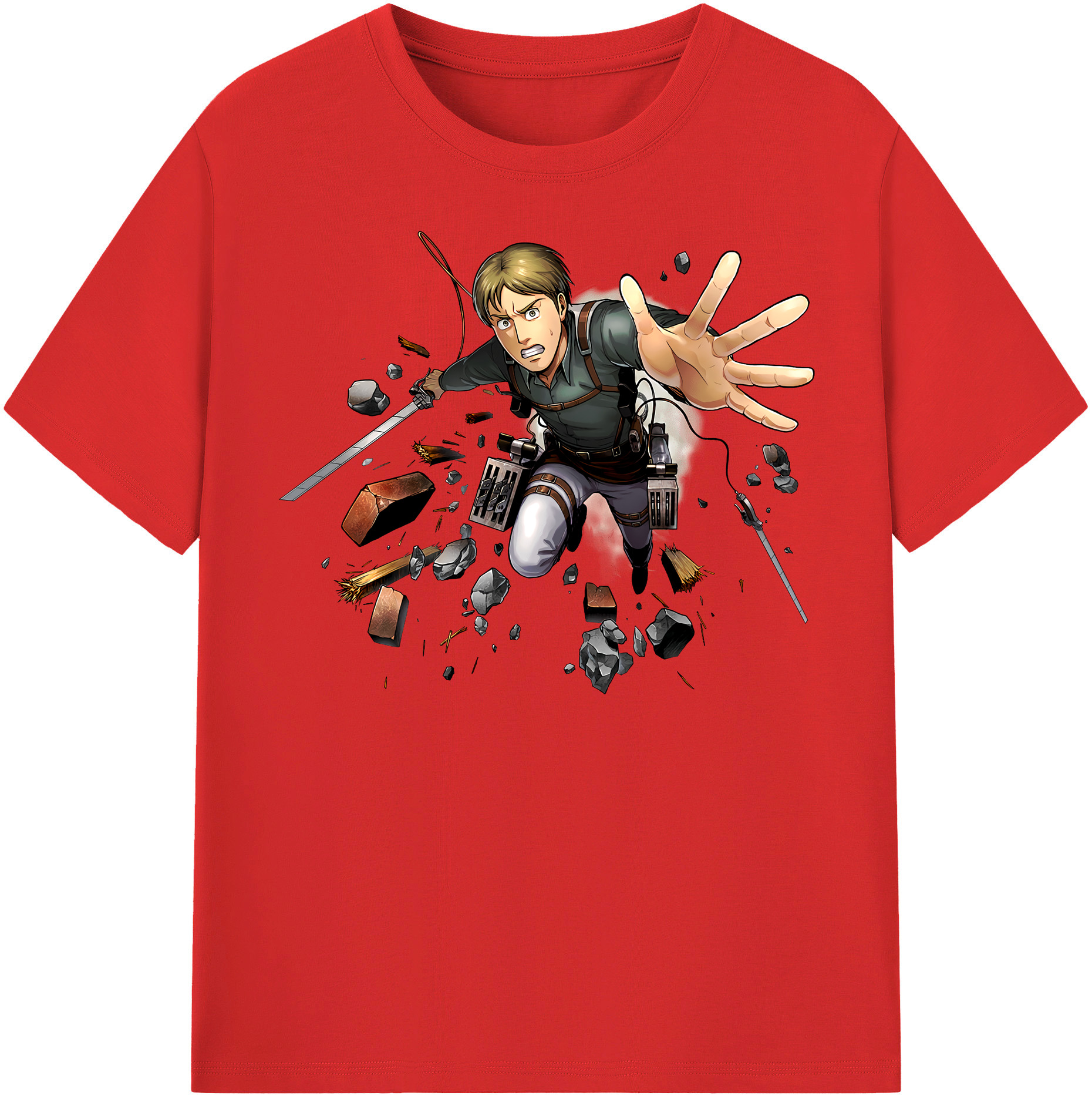 （画像用） 進撃の巨人 Attack on Titan レディースカジュアルプリントTシャツ（綿100％）